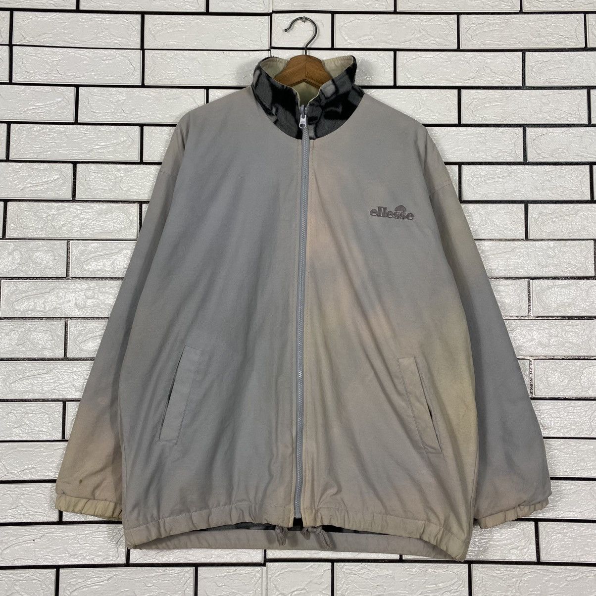Japanese Brand Vintage Reversible Bomber Jacket Ellesse Sun Faded Design Size US L / EU 52-54 / 3 - 3 Thumbnail