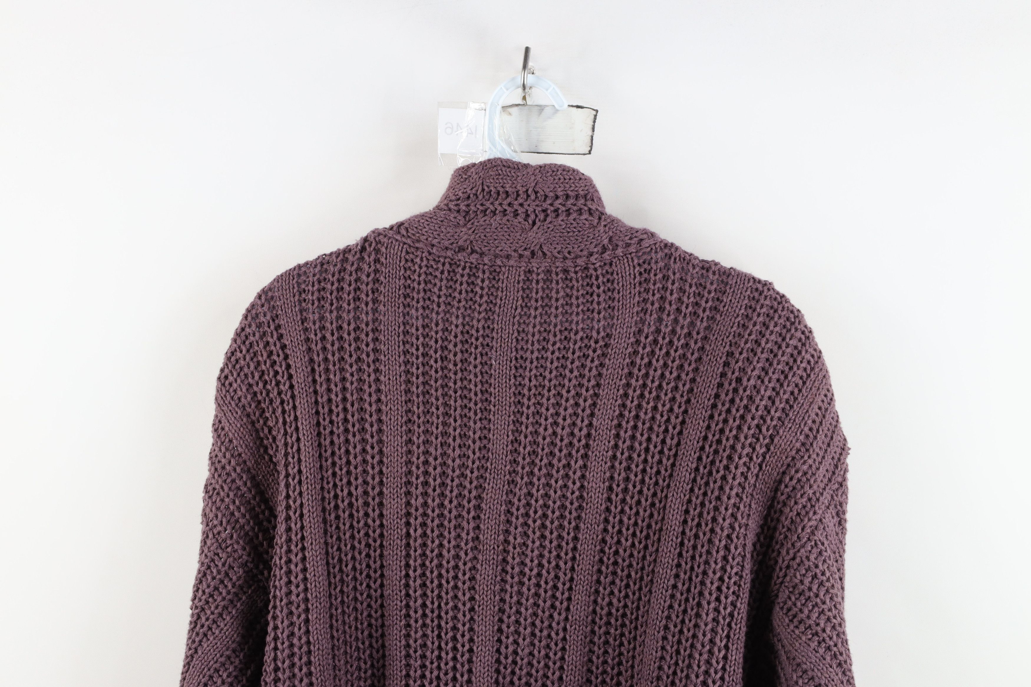 Vintage Vintage 90s Streetwear Fisherman Knit Turtleneck Sweater Size L / US 10 / IT 46 - 8 Thumbnail