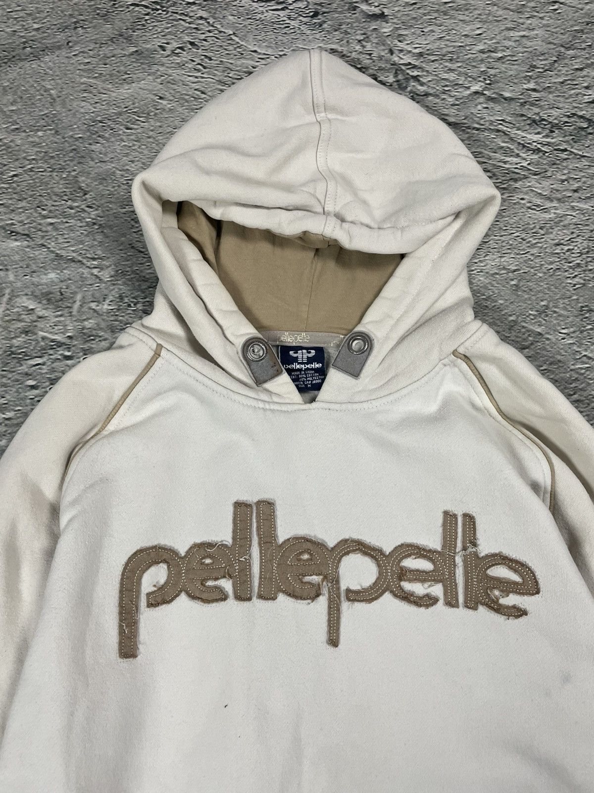 Pelle Pelle Pelle Pelle hoodie big logo 90s beige sweatshirt Size US M / EU 48-50 / 2 - 2 Thumbnail