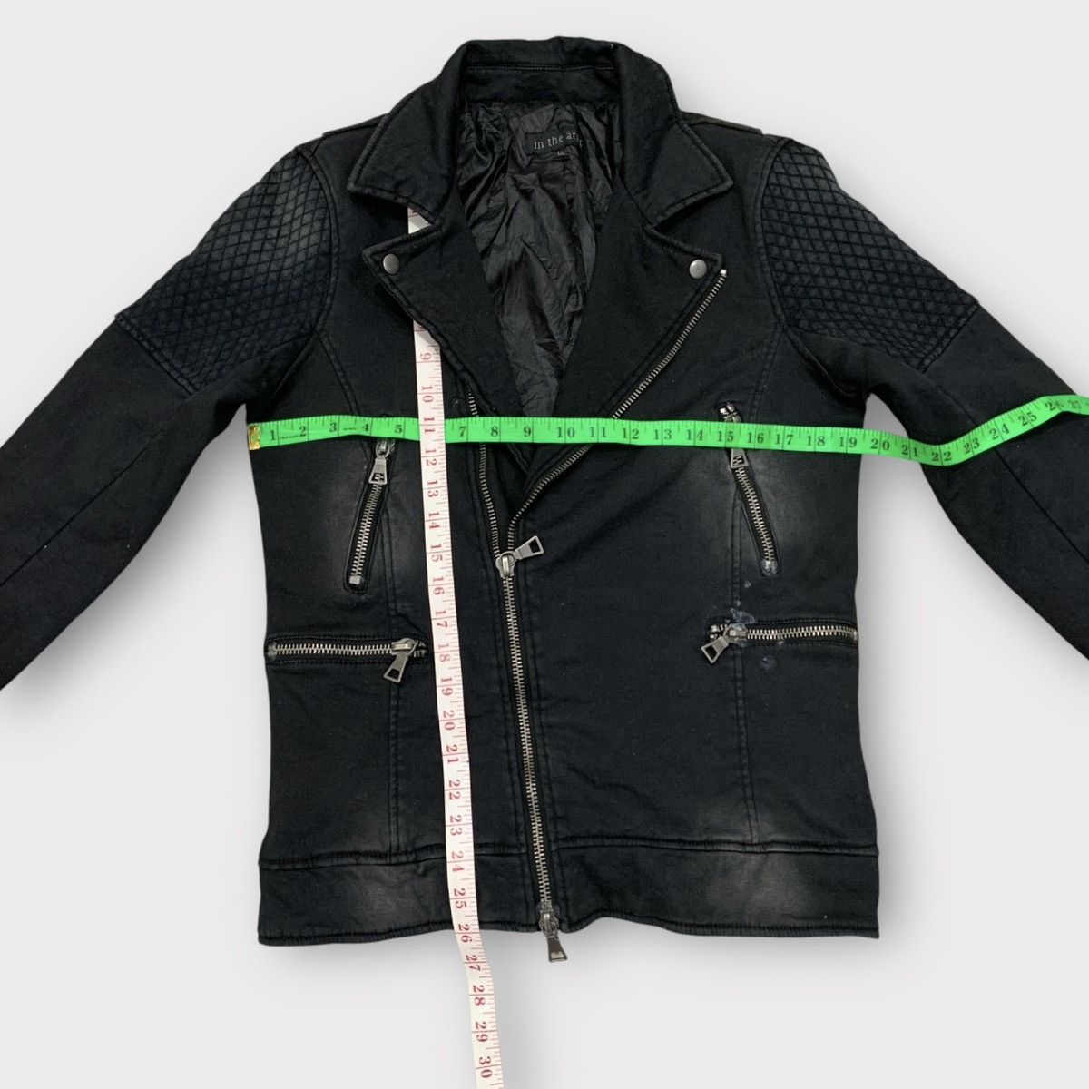 In The Attic IN THE ATTIC JAPAN BLACK WASHED BIKER JACKET DOUBLE COLLAR Size US S / EU 44-46 / 1 - 12 Thumbnail