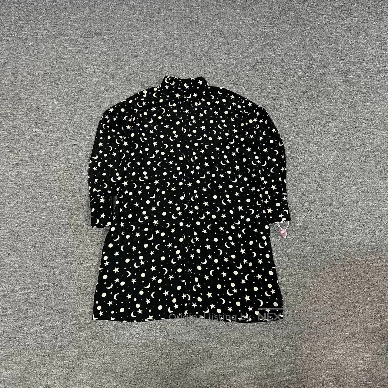 Saint Laurent Paris Saint Laurent Star Moon Silk Shirt Dress. Size XS / US 0-2 / IT 36-38 - 1 Thumbnail