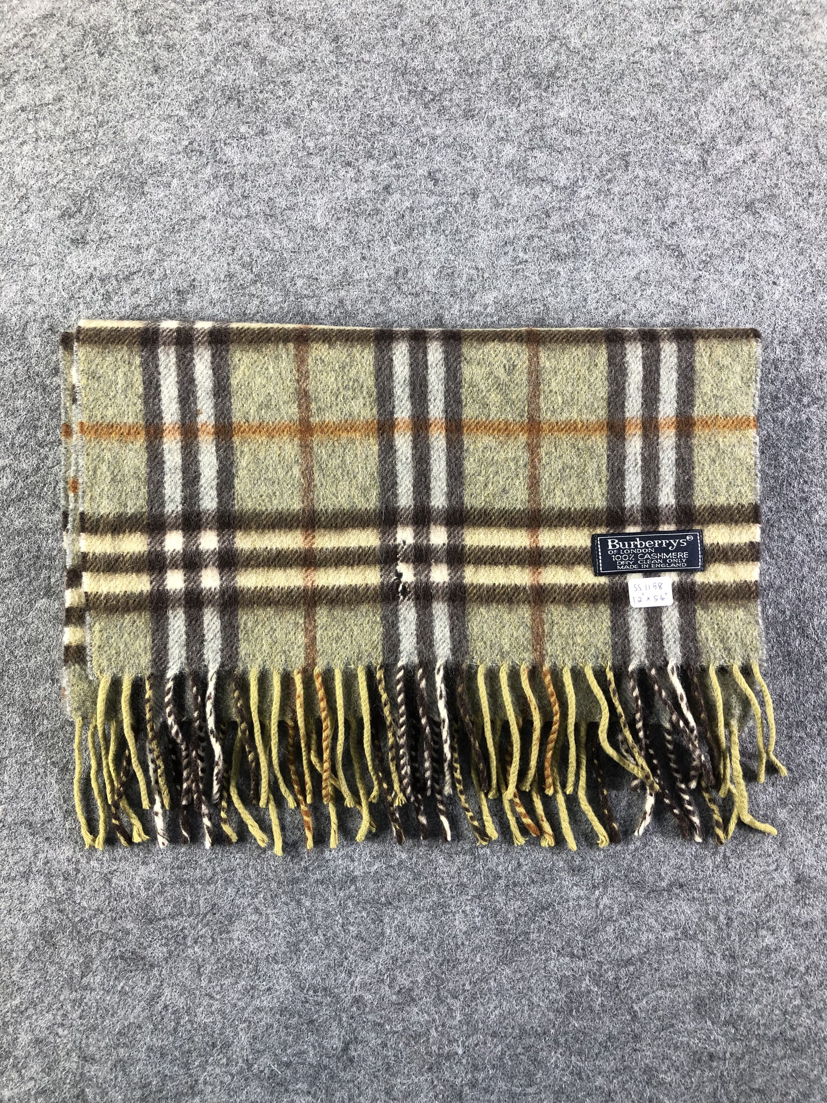 Burberry Burberrys Cashmere Scarf / Muffler / Neckwear SS1158 Size ONE SIZE - 9 Thumbnail