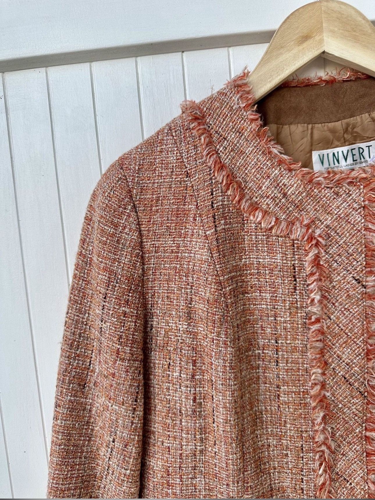 Japanese Brand Vintage Vinvert Tweed Jacket Japan Made Size M / US 6-8 / IT 42-44 - 5 Thumbnail