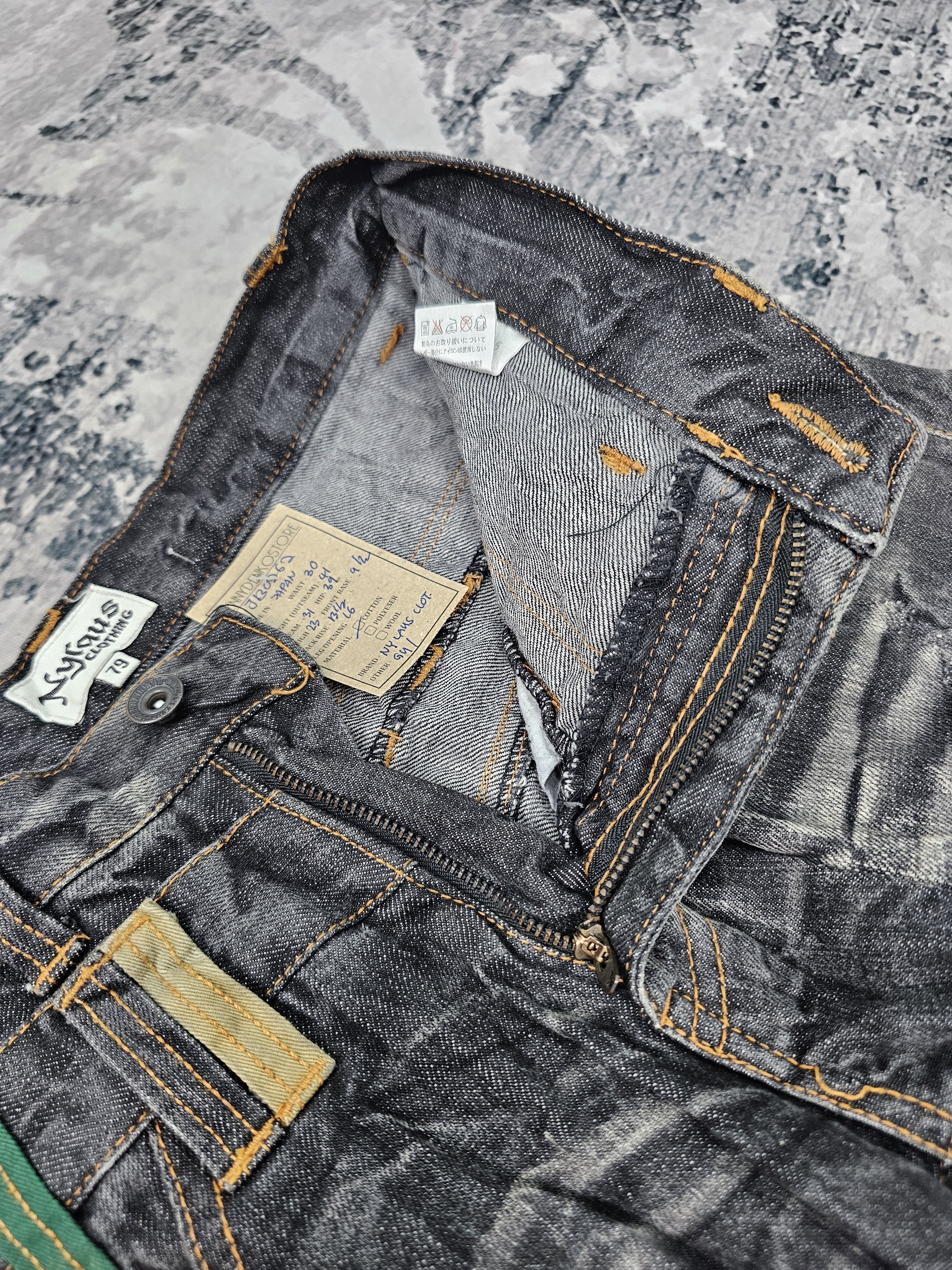 Japanese Brand NYLAUS CLOTHING Double Waist Punk Bondage Design Jean JB0262 Size US 30 / EU 46 - 11 Thumbnail