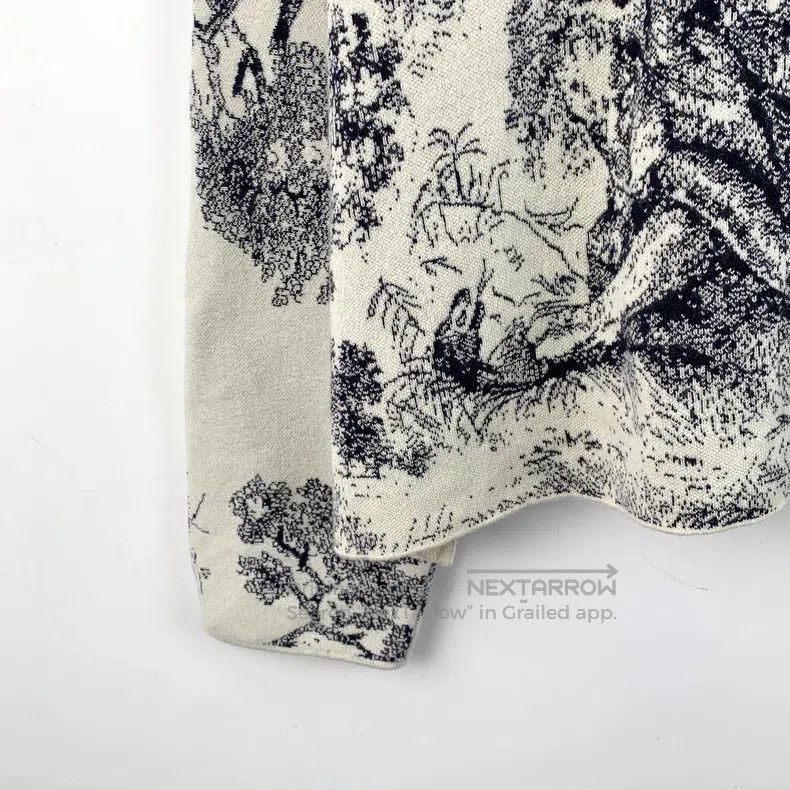 Dior Dior Grey animal jungle printed cashmere hooded drawstring Size XS / US 0-2 / IT 36-38 - 5 Thumbnail