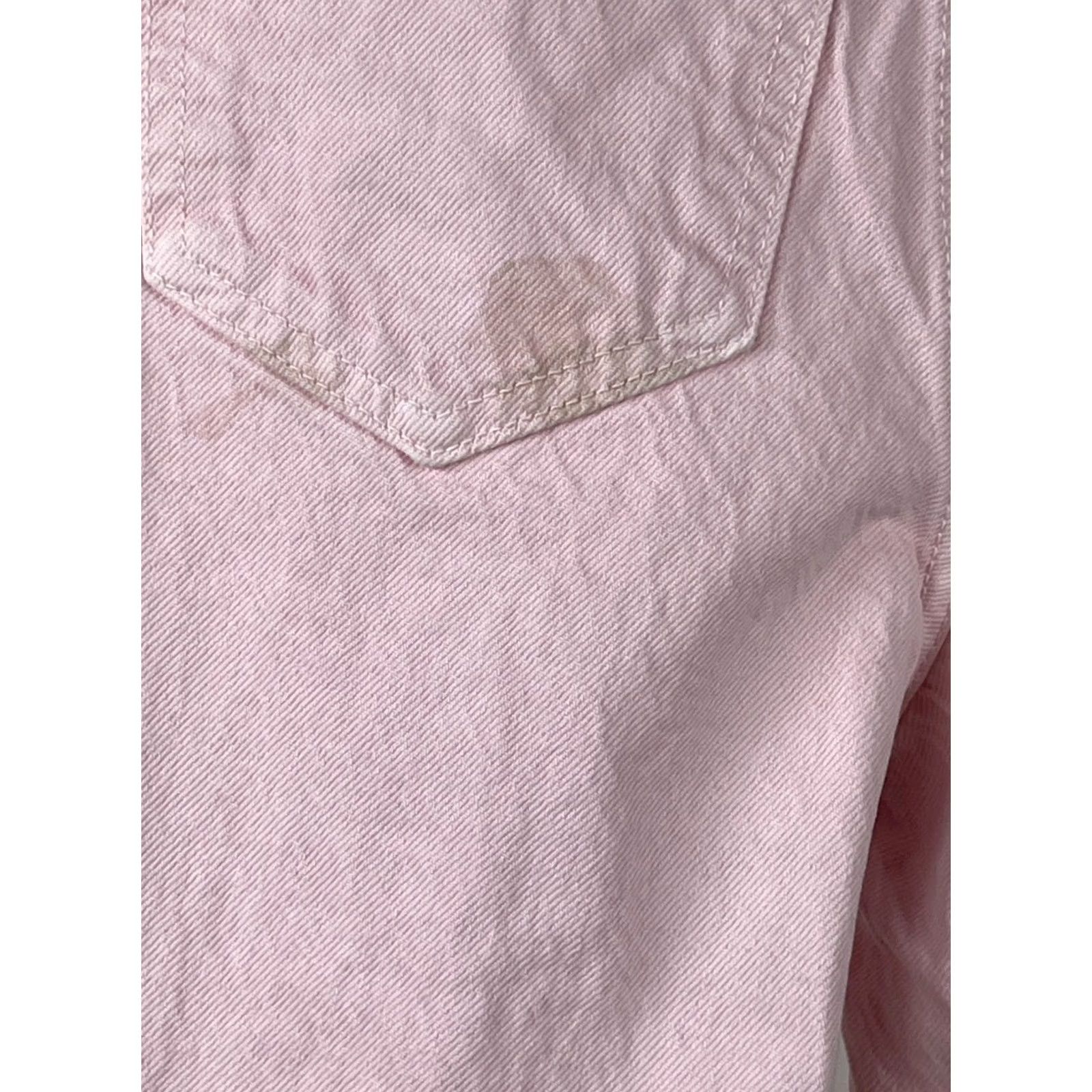 Zara Zara Jeans Womens 32 Pink Straight Leg High Rise Denim pants Made in Turkey Size 24" / US 00 / IT 34 - 7 Thumbnail