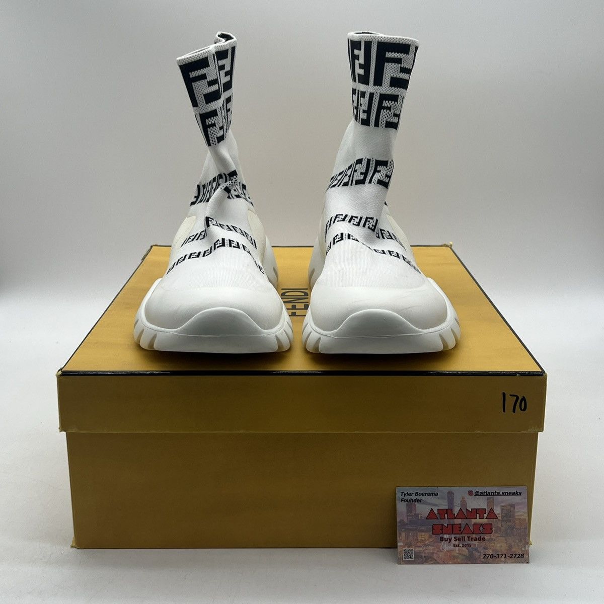 Fendi Fendi sneakers white and black Size US 9 / EU 42 - 2 Thumbnail