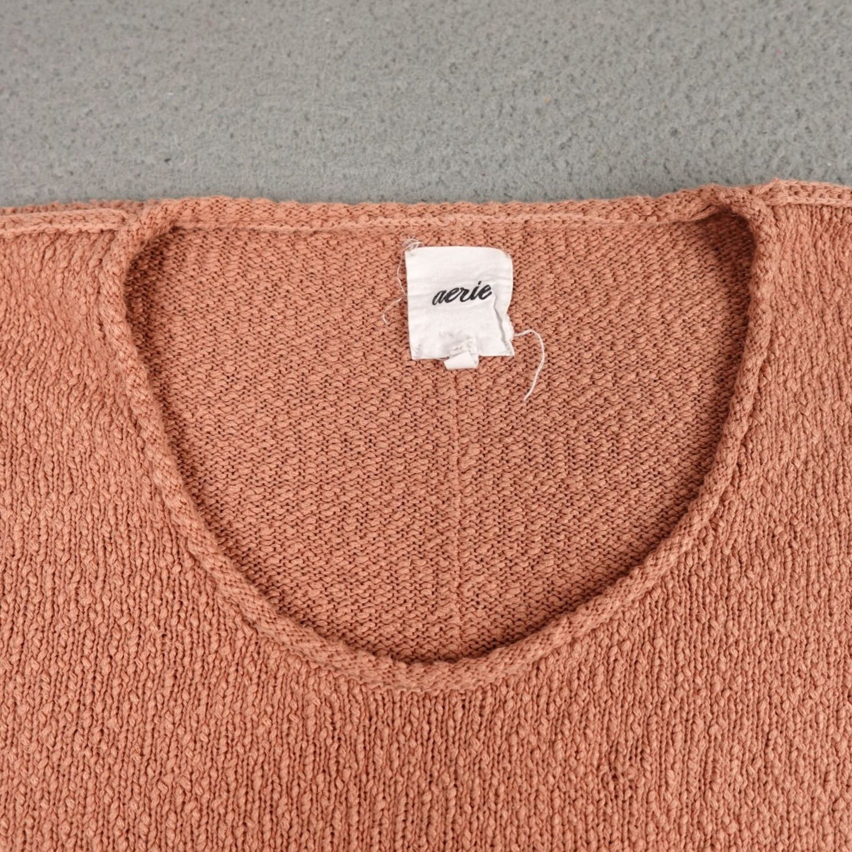 Vintage Aeri Shirt Womens Medium Pink Textured Tunic Pullover Long Sleeve Knit Boho Shirt Blouse Casual Size M / US 6-8 / IT 42-44 - 5 Thumbnail