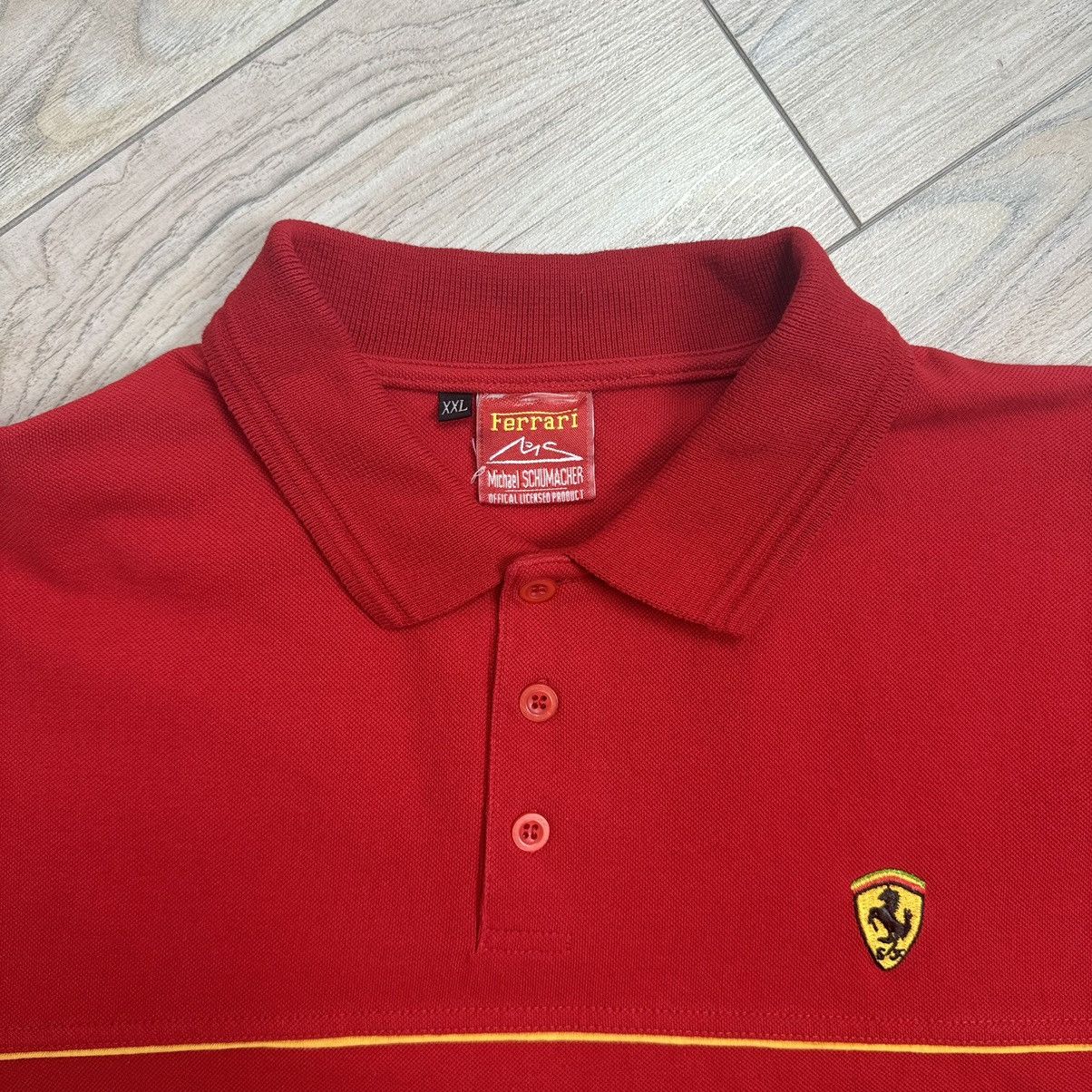 Ferrari Vintage 1999 Ferrari Michael Schumacher Small Logo Polo Tee Size US XXL / EU 58 / 5 - 5 Thumbnail