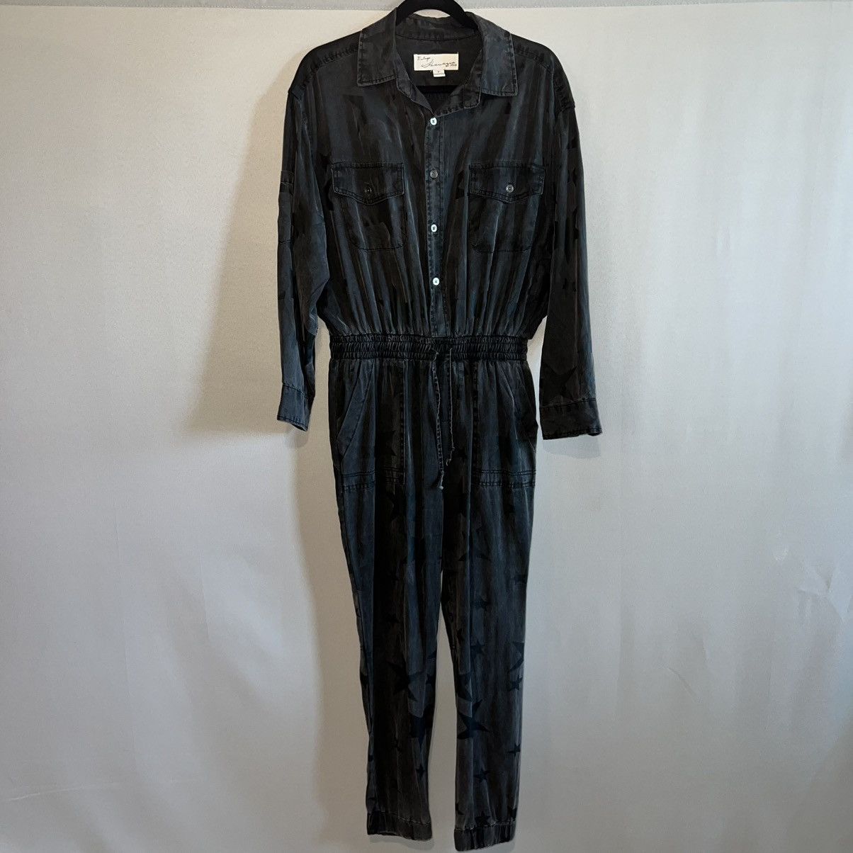 Vintage Havana Vintage Havana Washed Star Embroidered Jumpsuit - Size Small Size 27" / US 4 / IT 40 - 2 Thumbnail
