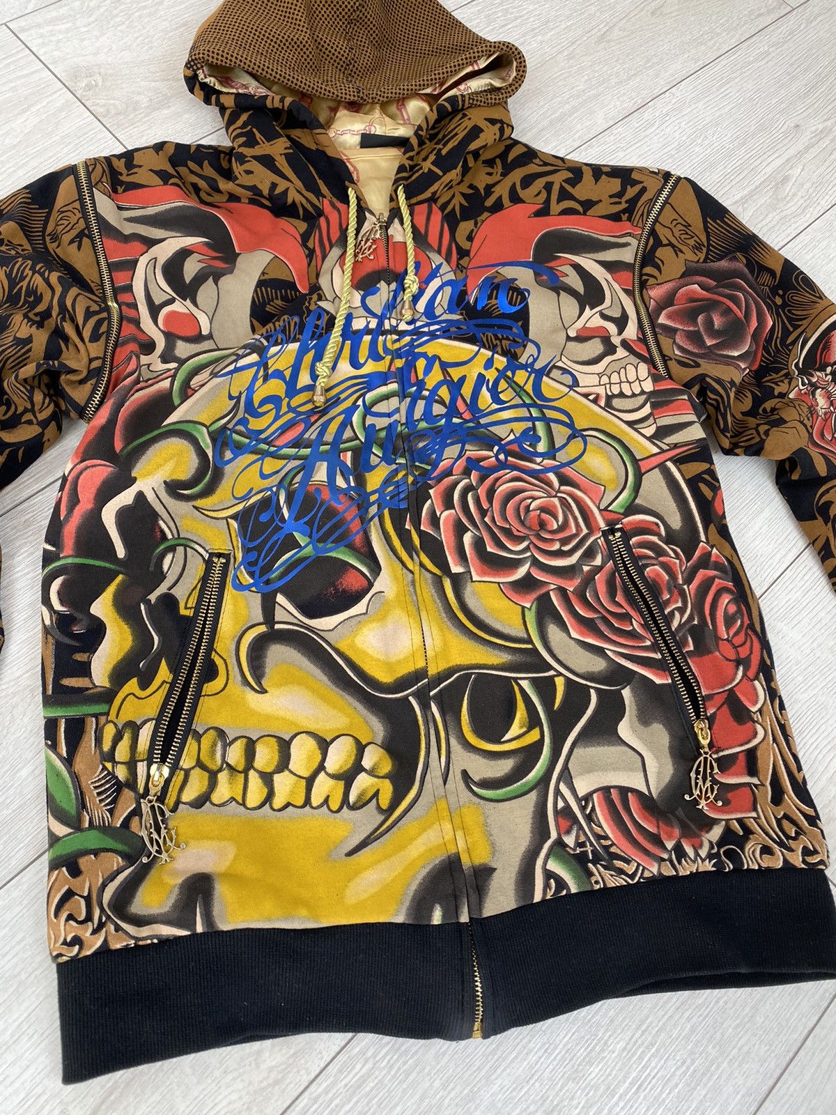 Christian Audigier × Japanese Brand Christian Audiger Y2k zip-hoodie size M Size US M / EU 48-50 / 2 - 3 Thumbnail