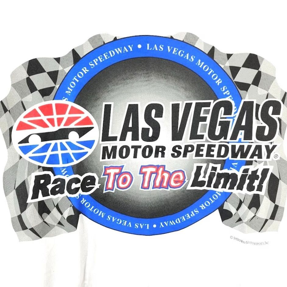 Hanes VINTAGE Hanes Las Vegas Motor Speedway T Shirt Mens Large White Racing 2000s Y2K Graphic Tee Mens Size US L / EU 52-54 / 3 - 5 Thumbnail