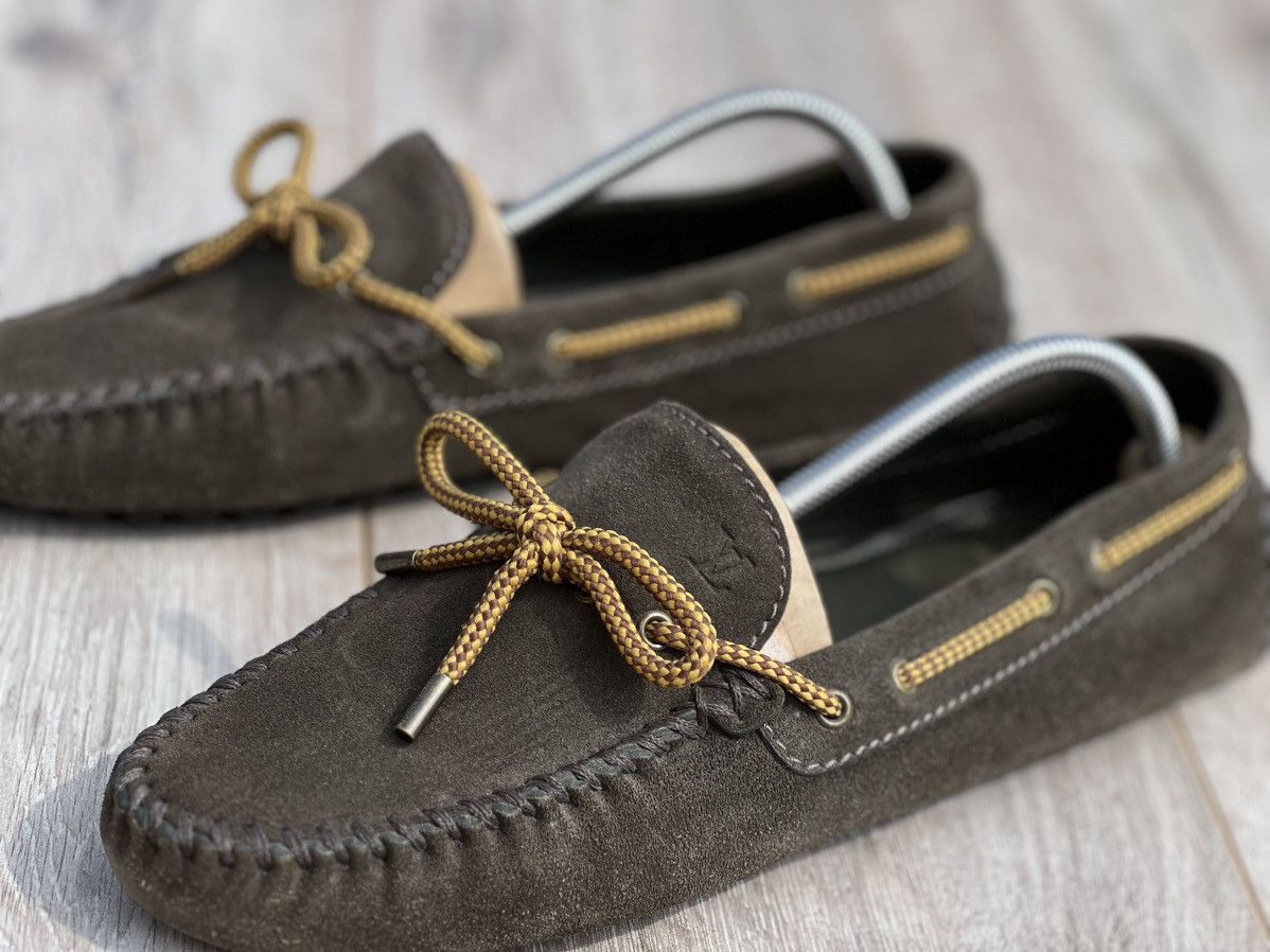 Car Shoe × Louis Vuitton Louis Vuitton Arizona Driving Moccasin Navy Size US 8.5 / EU 41-42 - 3 Thumbnail