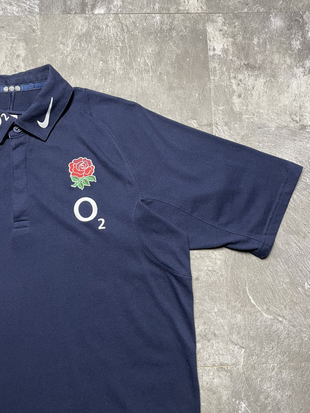 Nike 00’s Nike Rugby Polo Tee England Swoosh Logo Retro Y2k Rare Size US L / EU 52-54 / 3 - 3 Thumbnail