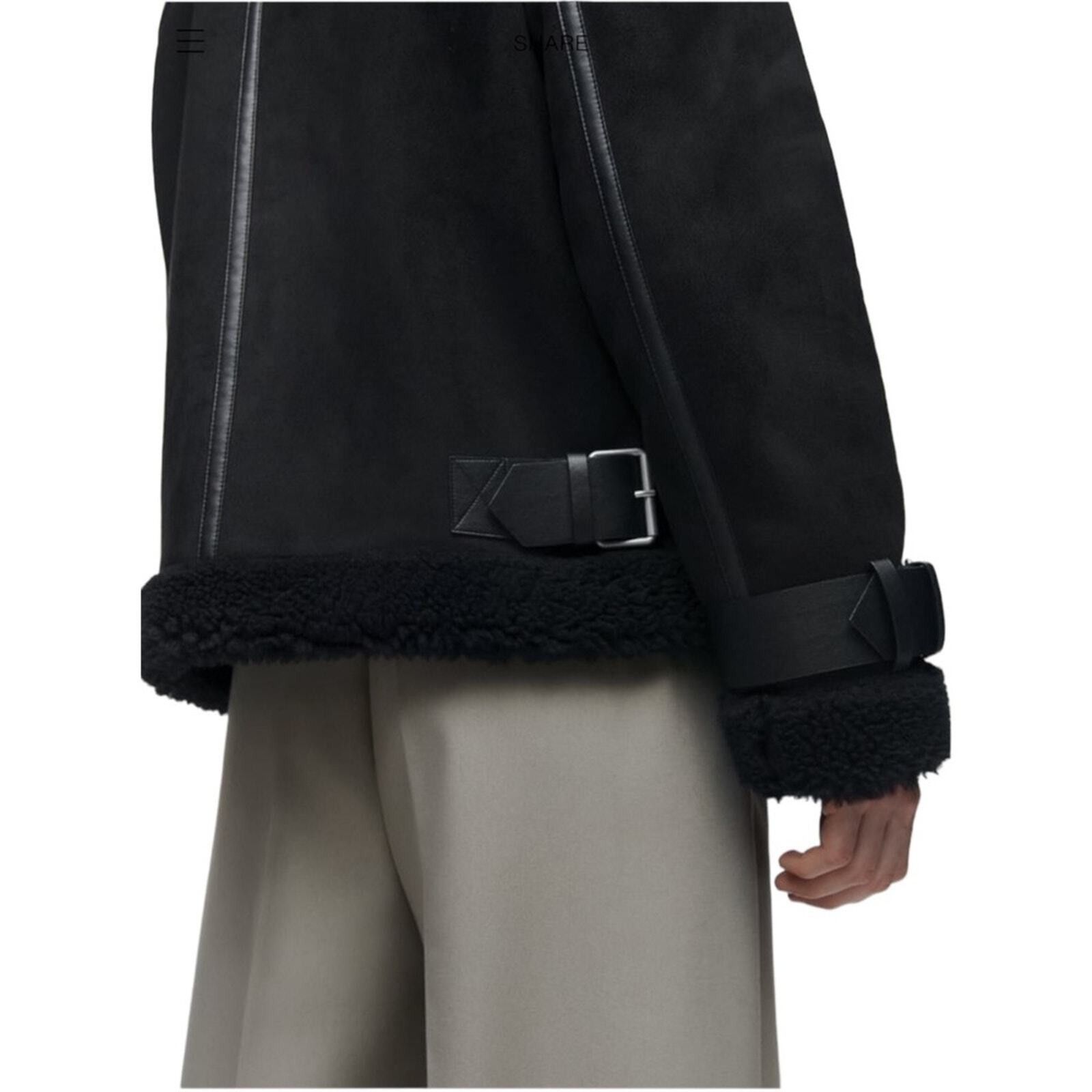 Zara Zara Double Asymmetrical Biker Jacket Fleece Jacket Size XL Size XL / US 12-14 / IT 48-50 - 8 Thumbnail