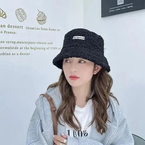 Japanese Brand × Vintage Winter Girl Bucket Hat Cute Lamb Wool Size ONE SIZE - 3 Thumbnail