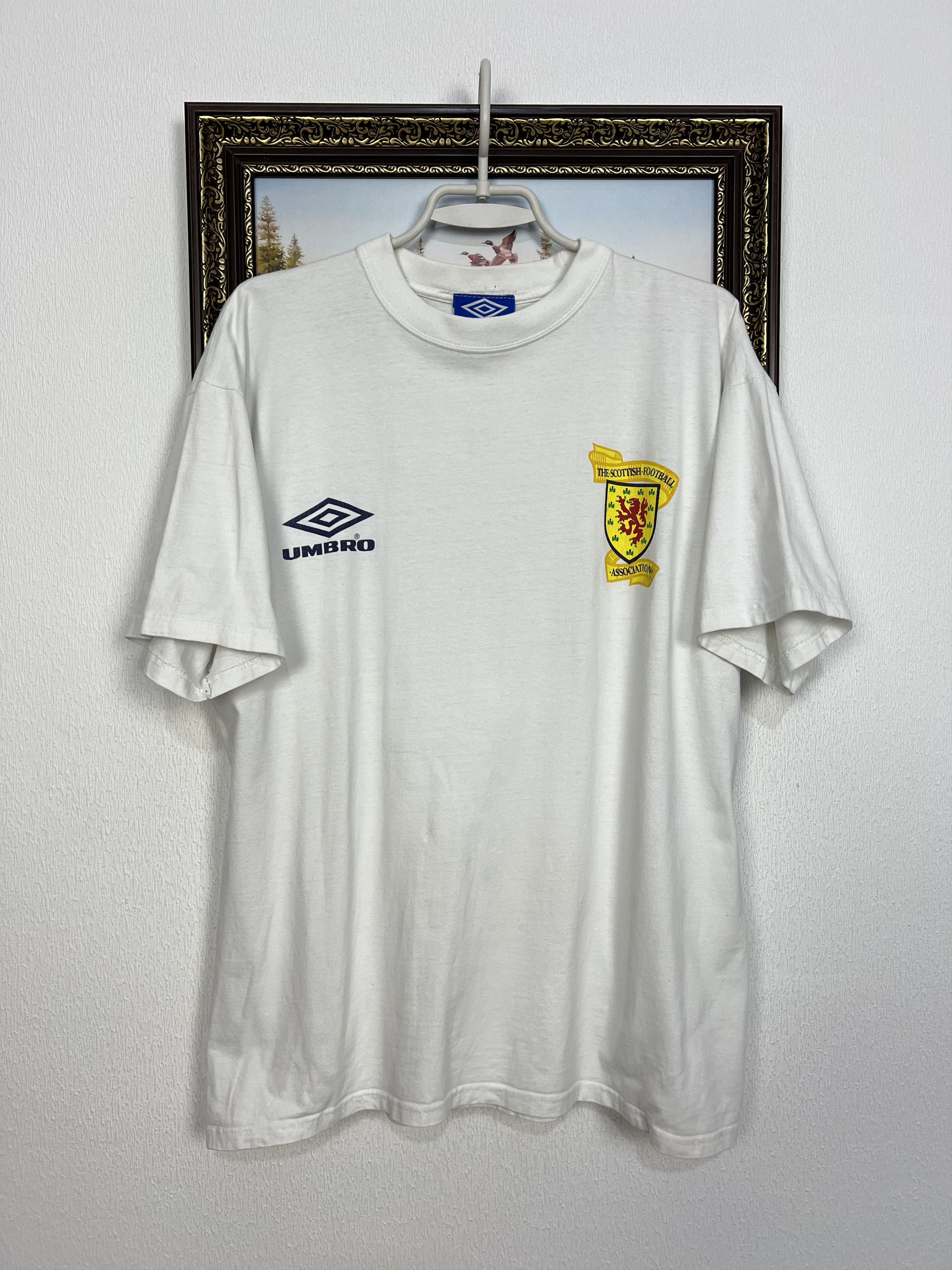 Umbro Vintage Scotland Football Train Shirt Soccer Jersey Trikot Size US L / EU 52-54 / 3 - 1 Thumbnail