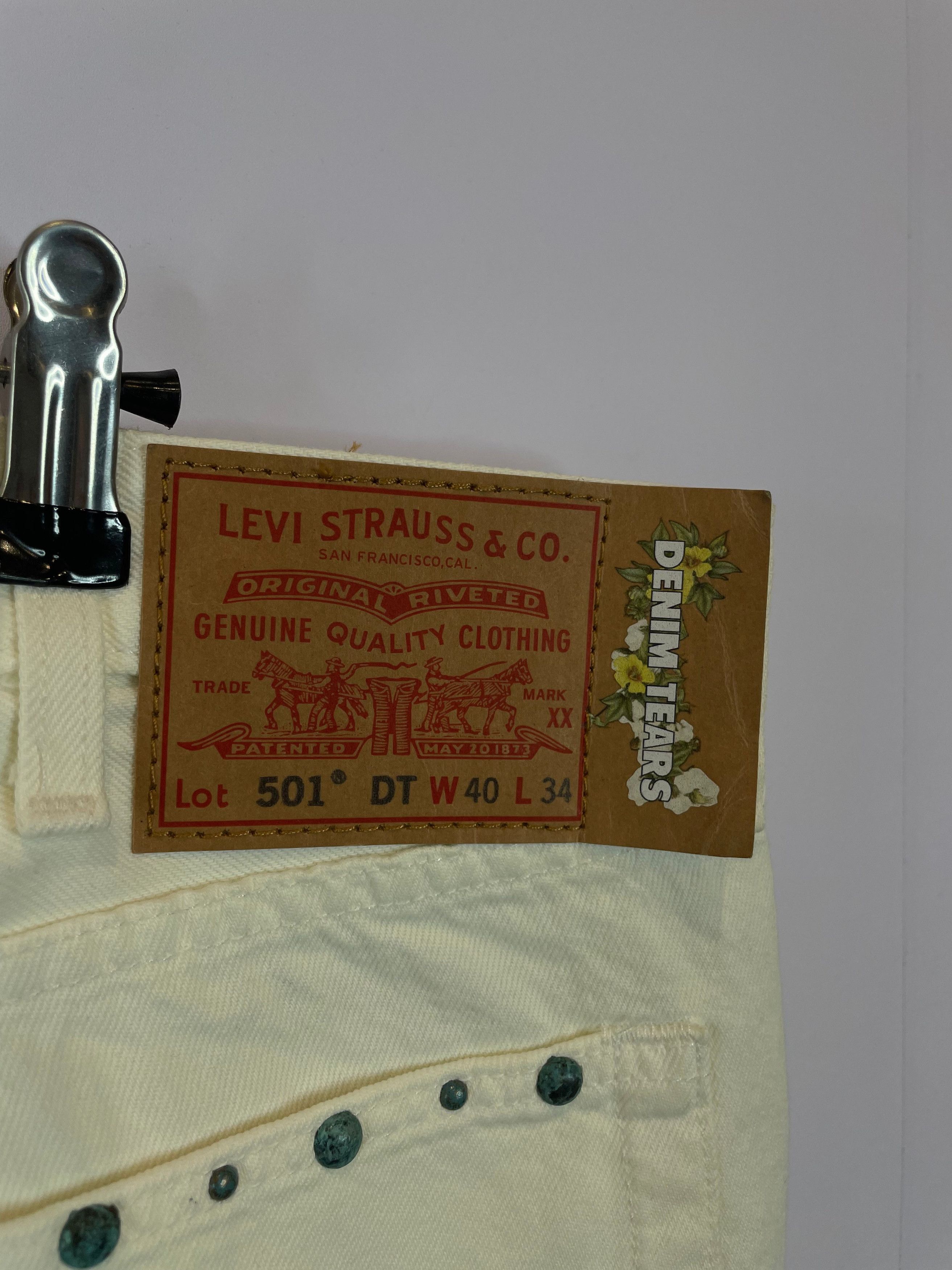 DENIM TEARS Denim Tears Studded Jeans White New 40 Size US 40 / EU 56 - 5 Thumbnail