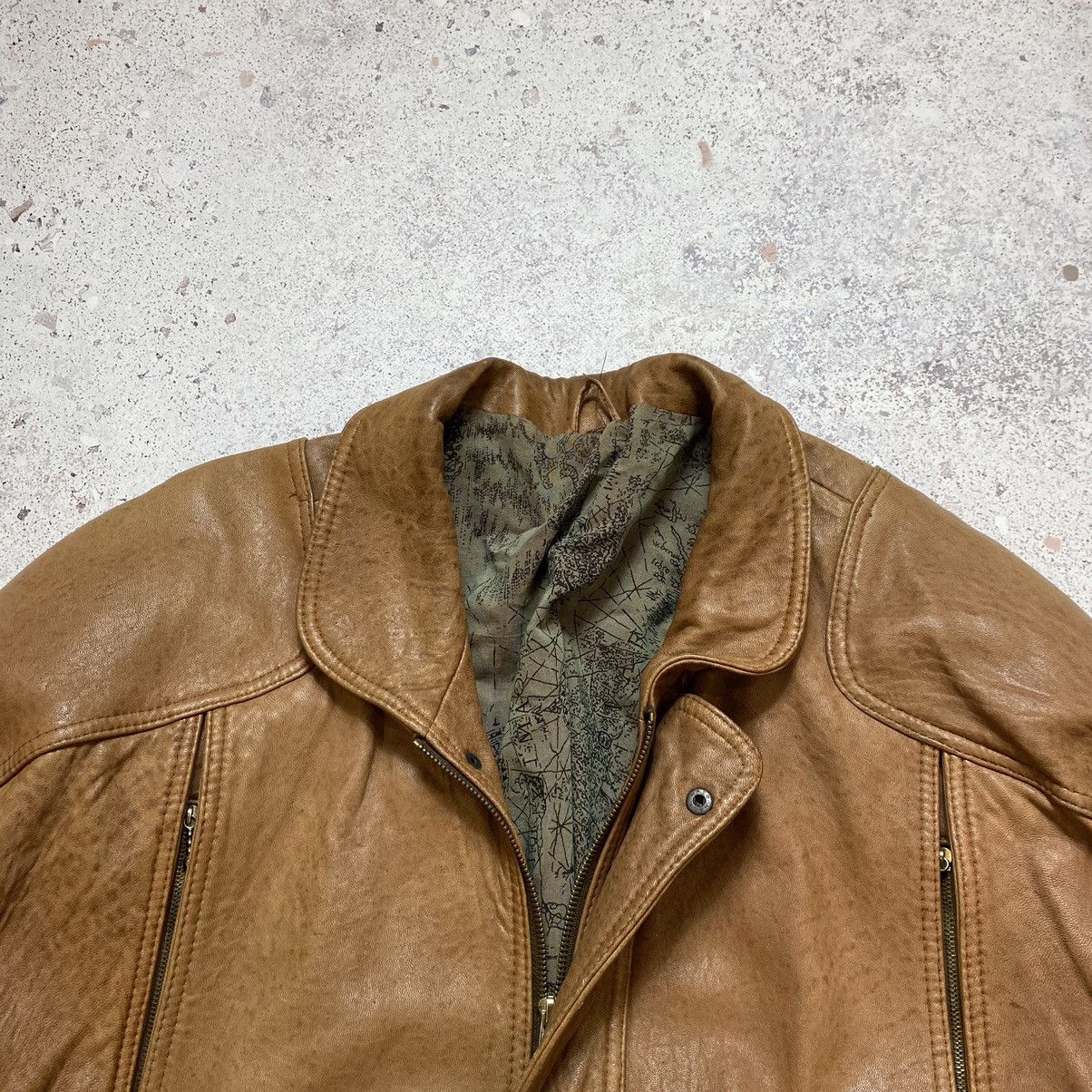 Vintage Vintage 90s Brown Leather Nylon Motorcycle Jacket Y2K Retro Size US XL / EU 56 / 4 - 3 Thumbnail