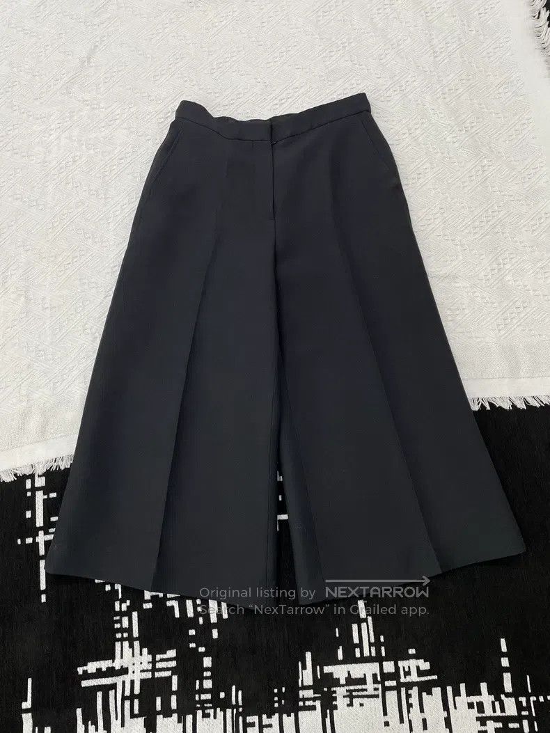 Dior Dior Black woollen wide-leg trousers Size 24" / US 00 / IT 34 - 1 Thumbnail