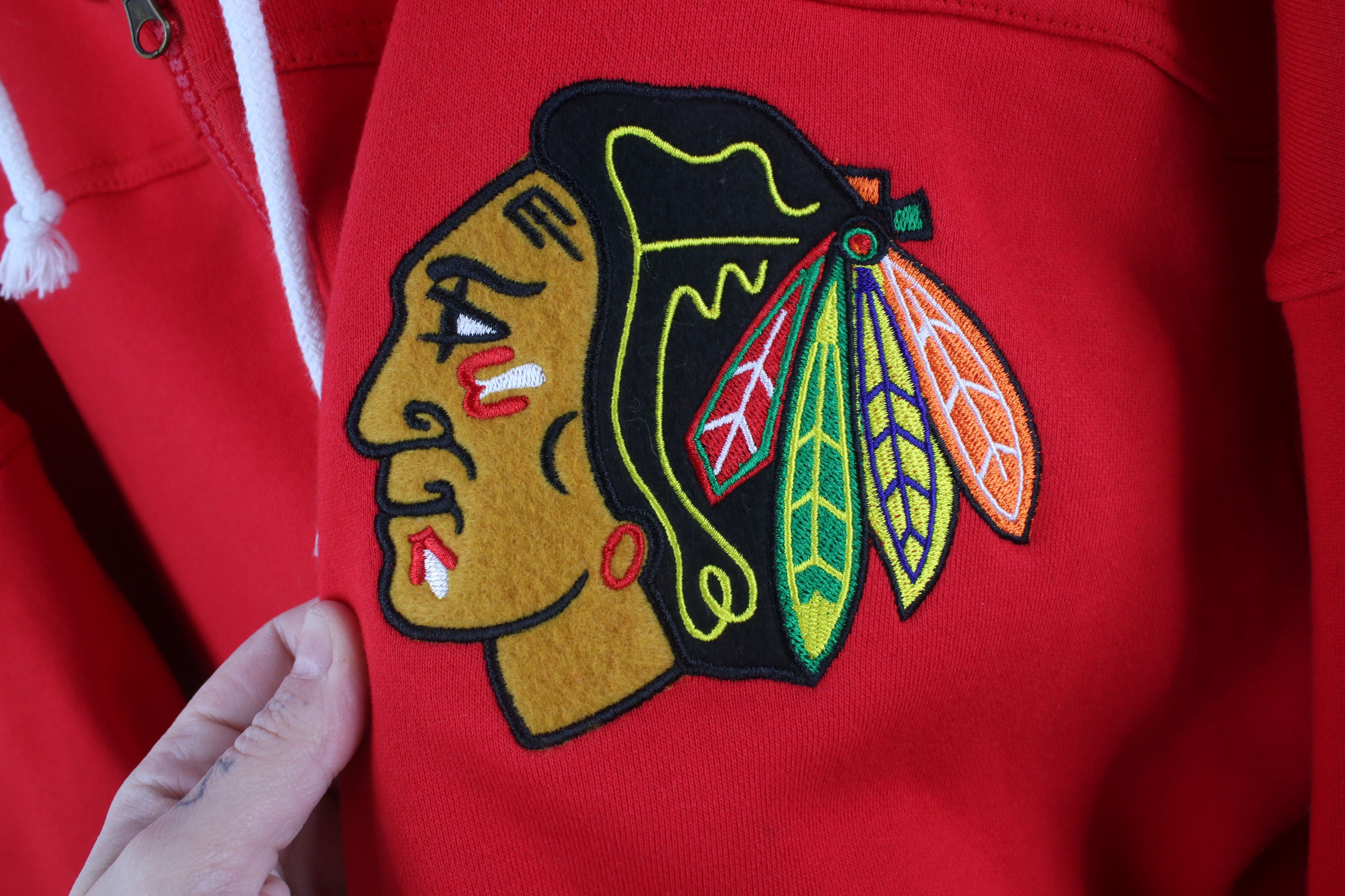 Vintage Fanatics Blackhawks Hockey Jersey Hoodie Sweatshirt Red Size US XXL / EU 58 / 5 - 4 Thumbnail