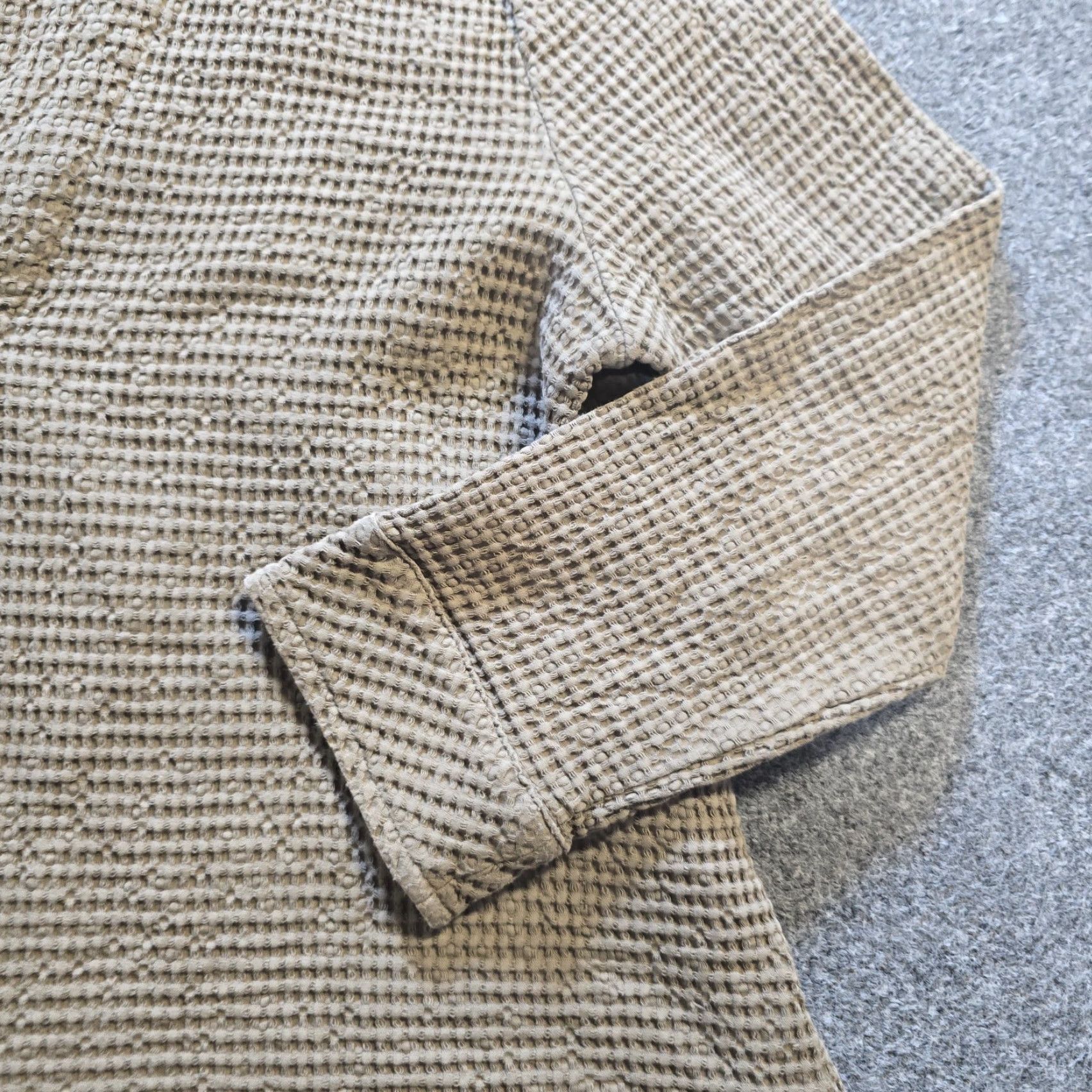 Alife Focus Casual Life Jacket Womens Size Medium Gray Tan Texture Thermal Lagenlook Size M / US 6-8 / IT 42-44 - 5 Thumbnail