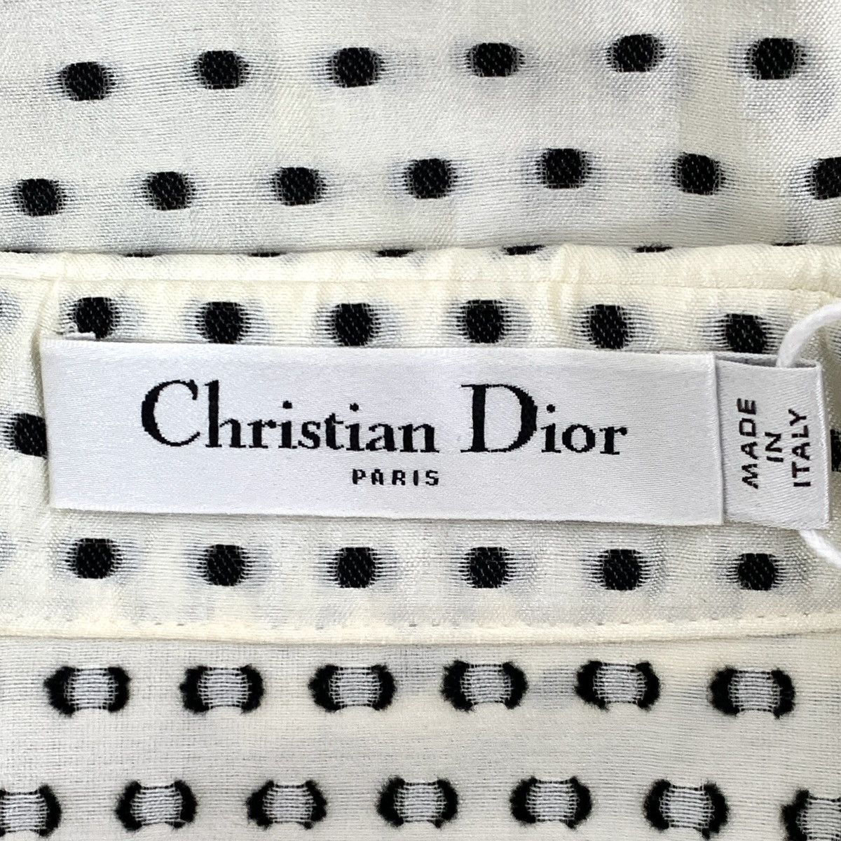 Dior Dior All-over Polka Dot Silk Lapel Short Sleeve Dress K26WX Size XS / US 0-2 / IT 36-38 - 5 Thumbnail