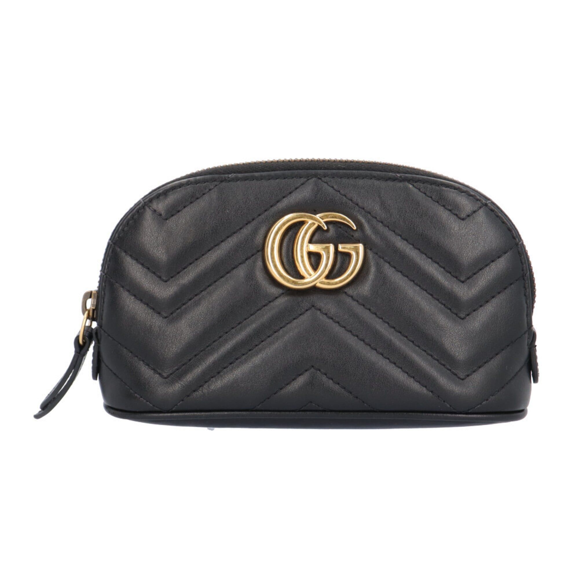 Gucci Gucci Cosmetic Case GG Marmont Handbag Pouch Leather 625544 Women's GUCCI Size ONE SIZE - 1 Thumbnail
