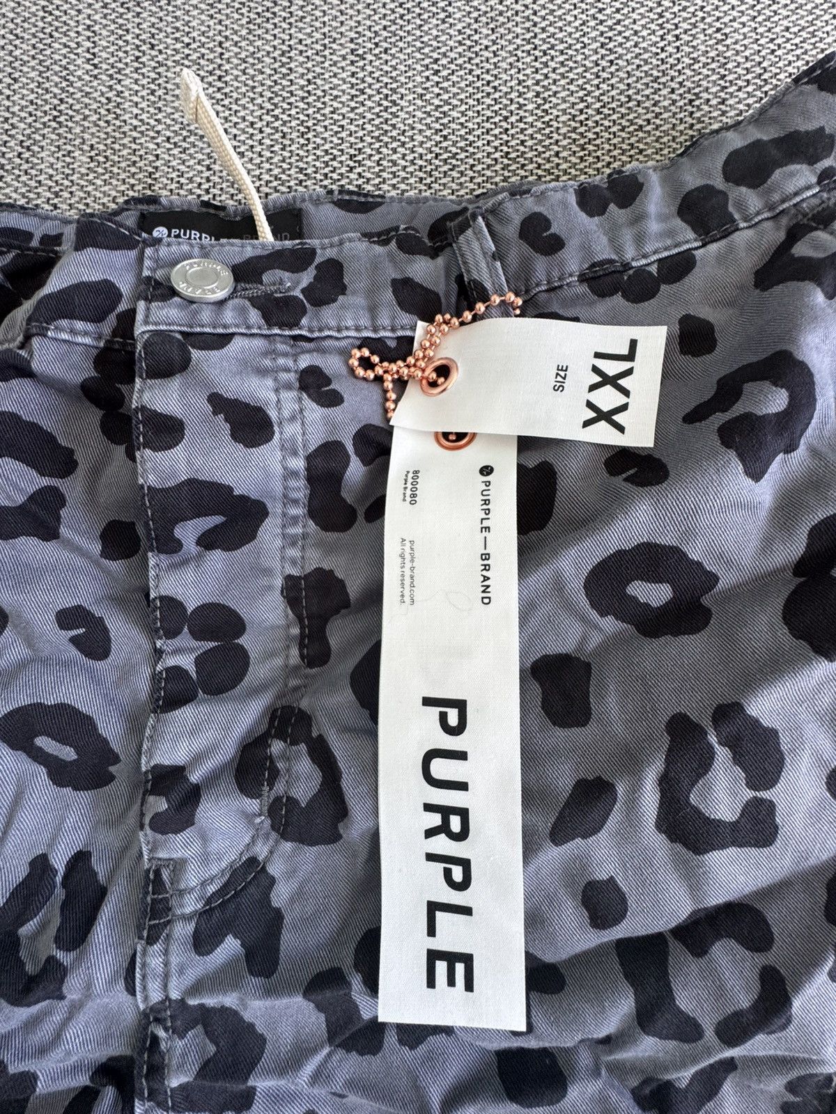 Purple Brand Purple Leopard Cargo Pants Size US 40 / EU 56 - 2 Thumbnail
