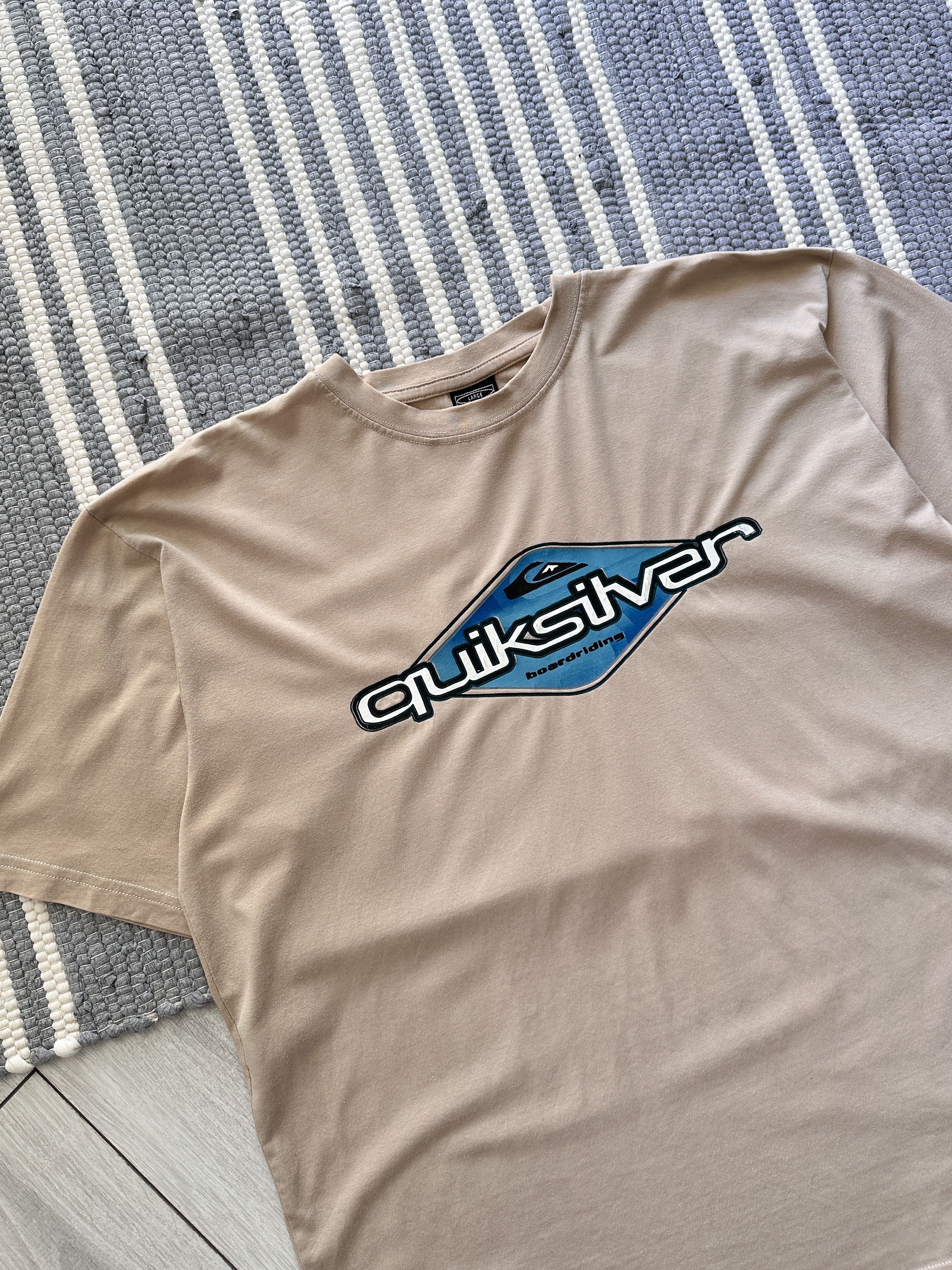Quiksilver Vintage Quiksilver Beige Logo Tee Size US L / EU 52-54 / 3 - 3 Thumbnail