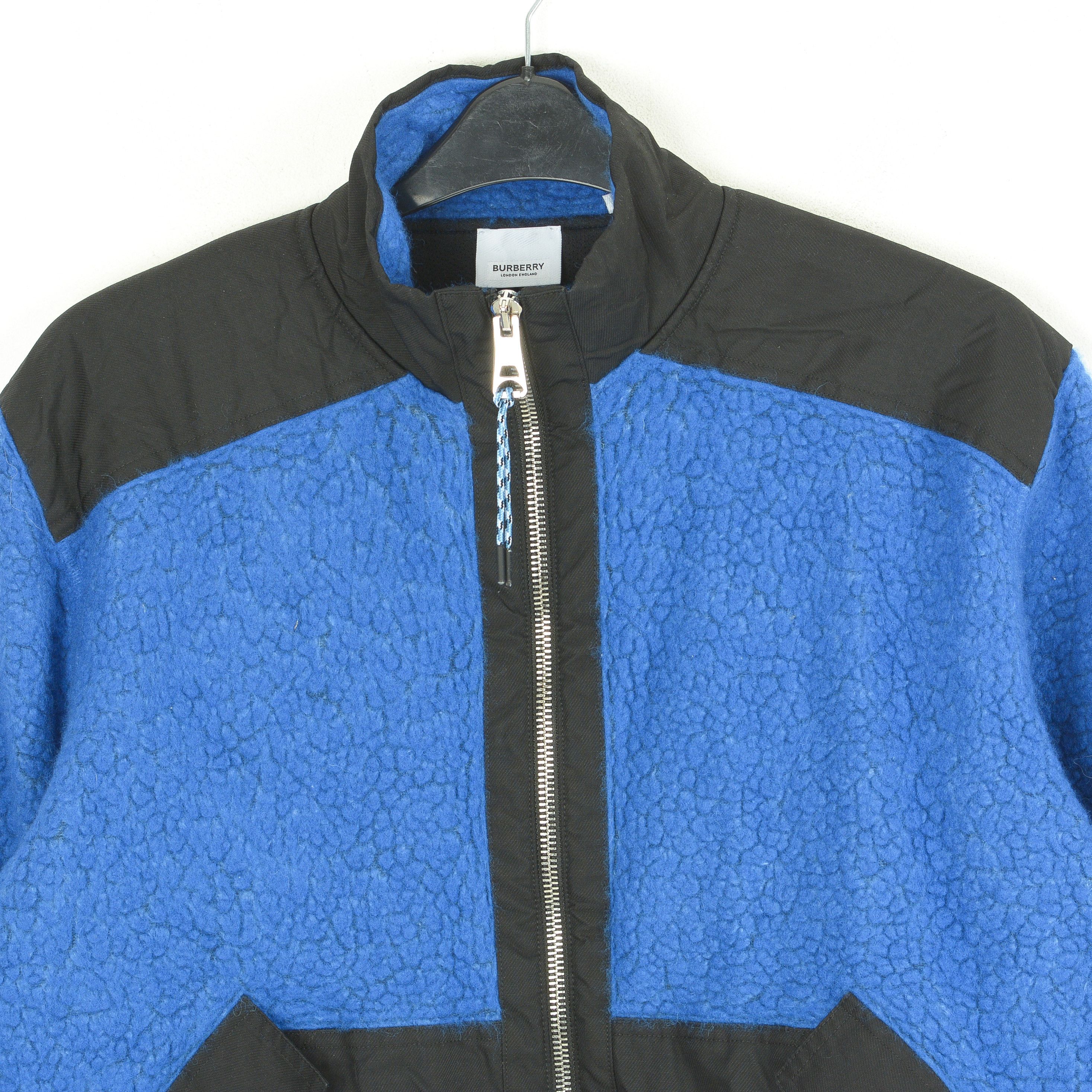 Burberry fleece wool jacket men M full zip up jumper sweater cardigan Size US M / EU 48-50 / 2 - 2 Thumbnail