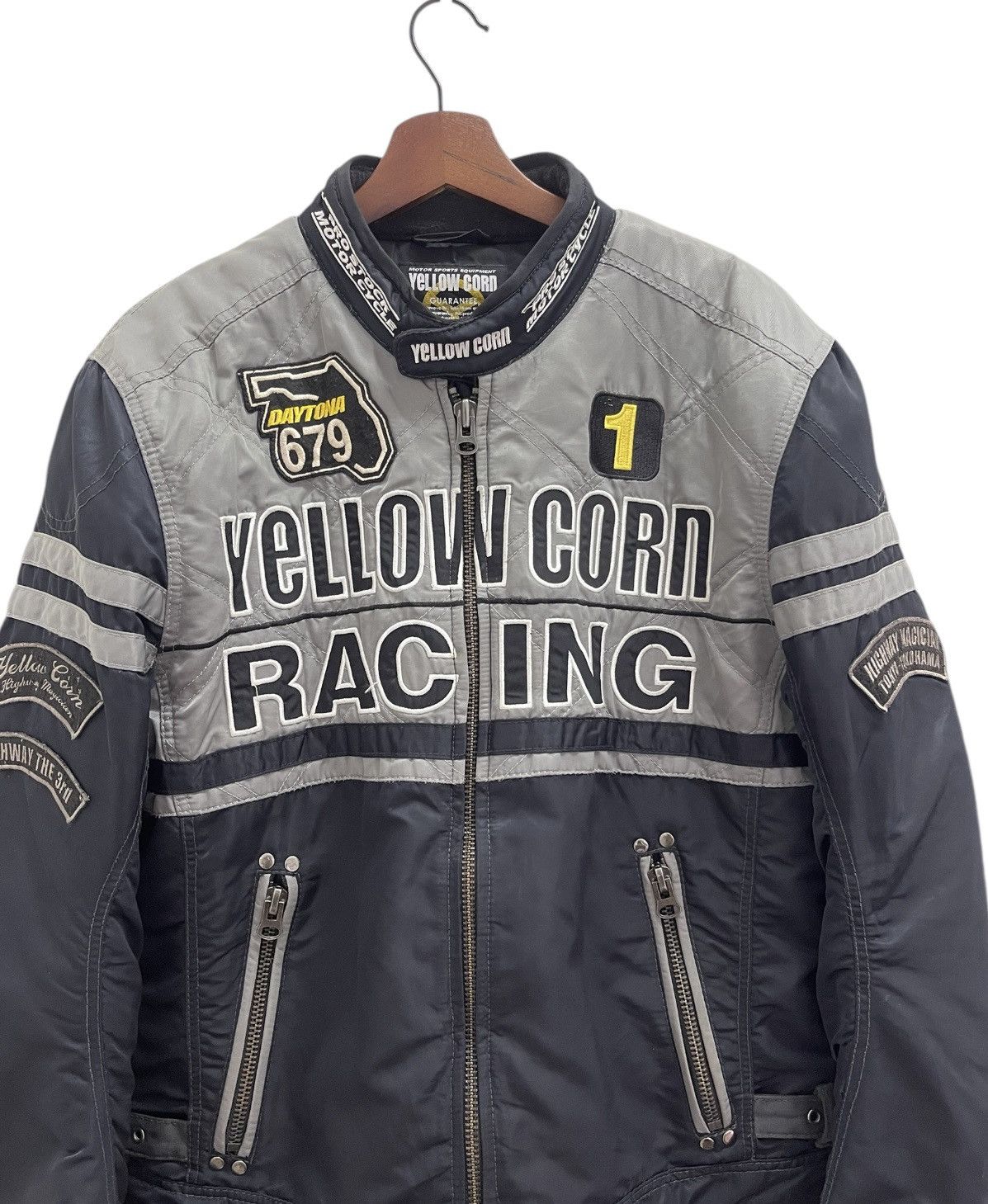 Daytona × YELLOW CORN Vtg Yellow Corn Daytona Patches Riding Jacket Size US S / EU 44-46 / 1 - 2 Thumbnail