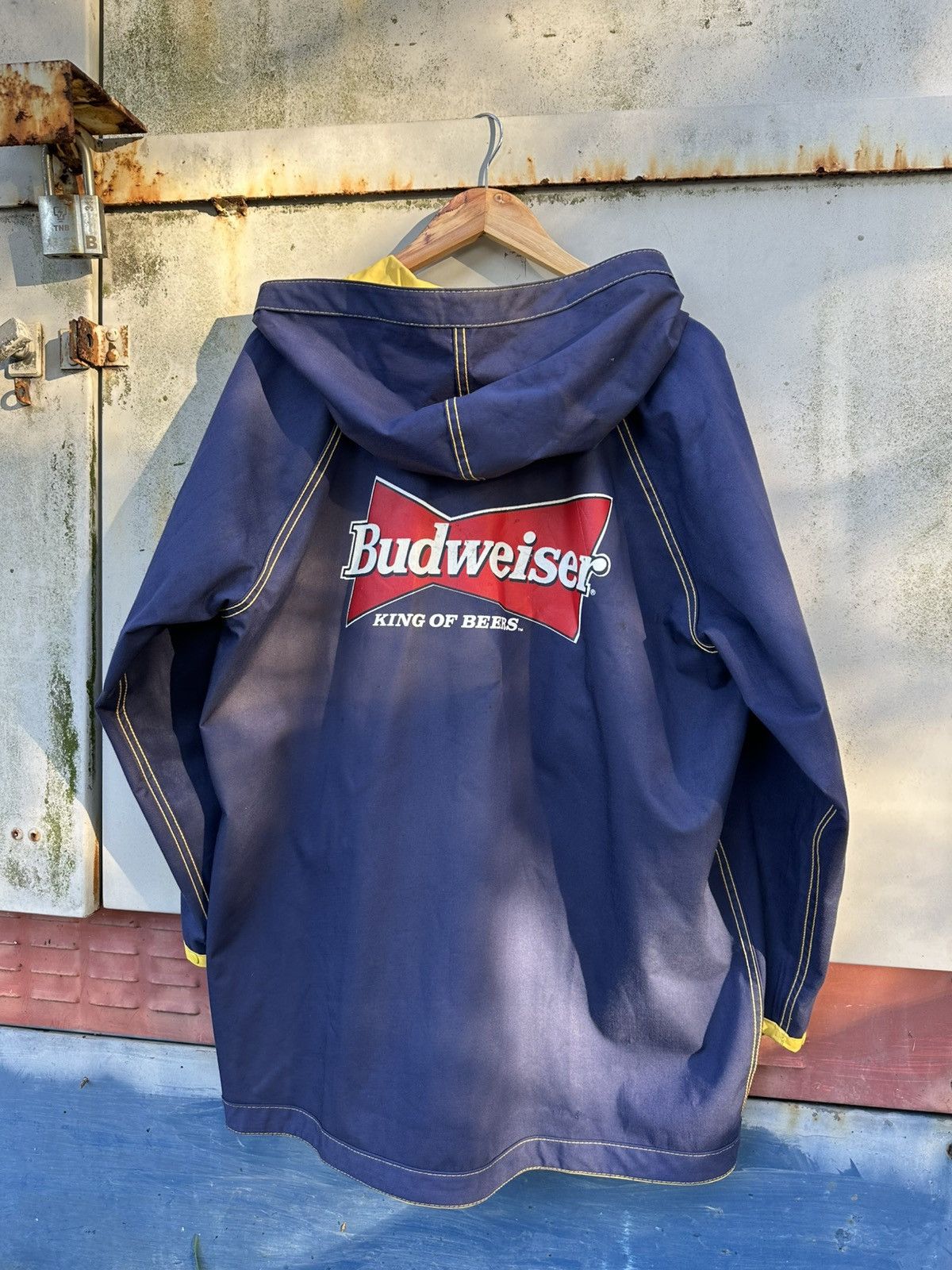 Budweiser 👹Vintage Budweiser Reversible Waterproof Long Rain Jacket Size US L / EU 52-54 / 3 - 5 Thumbnail