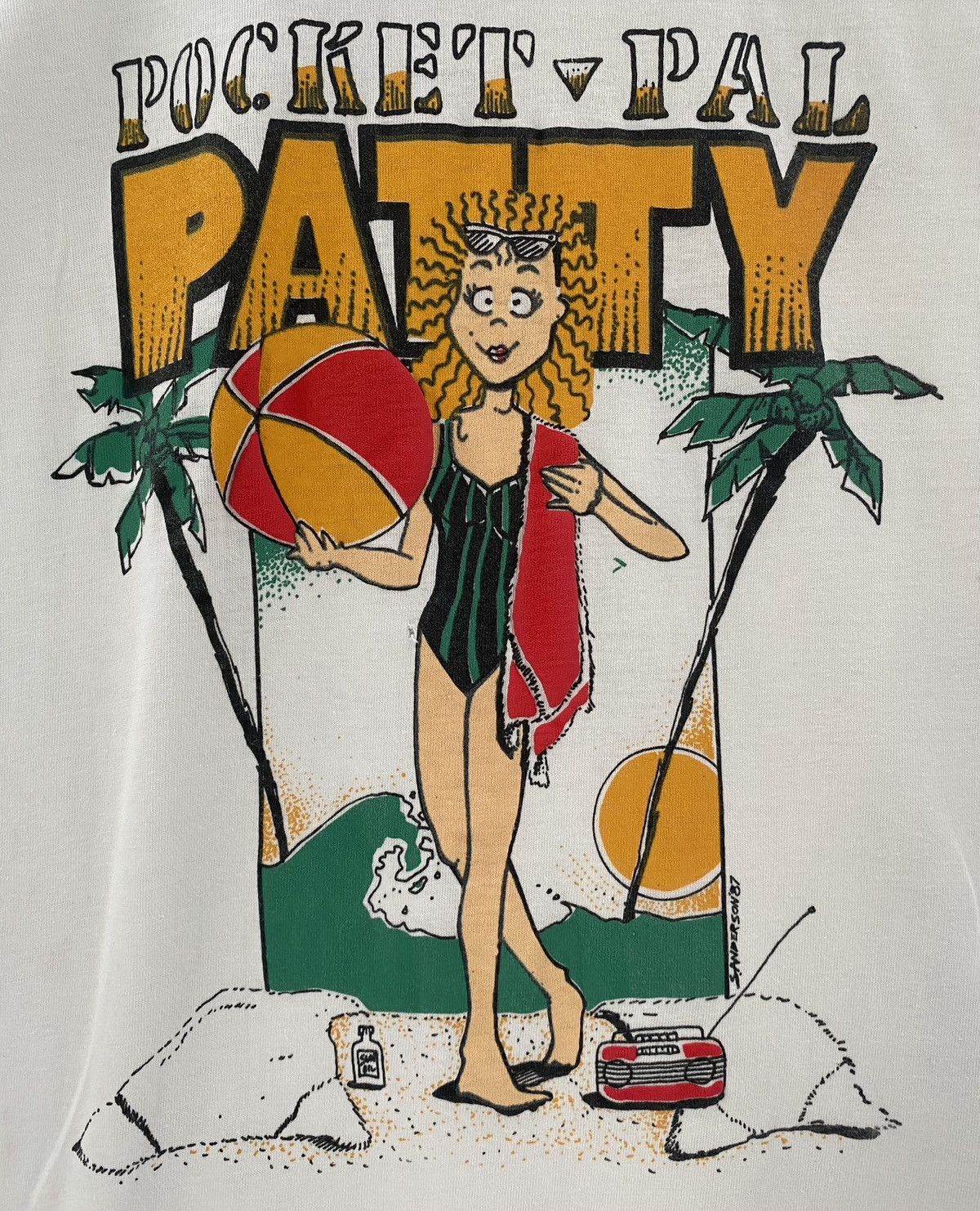 Vintage 80’s Pocket Pal Patty Beach Single Stitch T-Shirt Medium Size US M / EU 48-50 / 2 - 2 Thumbnail
