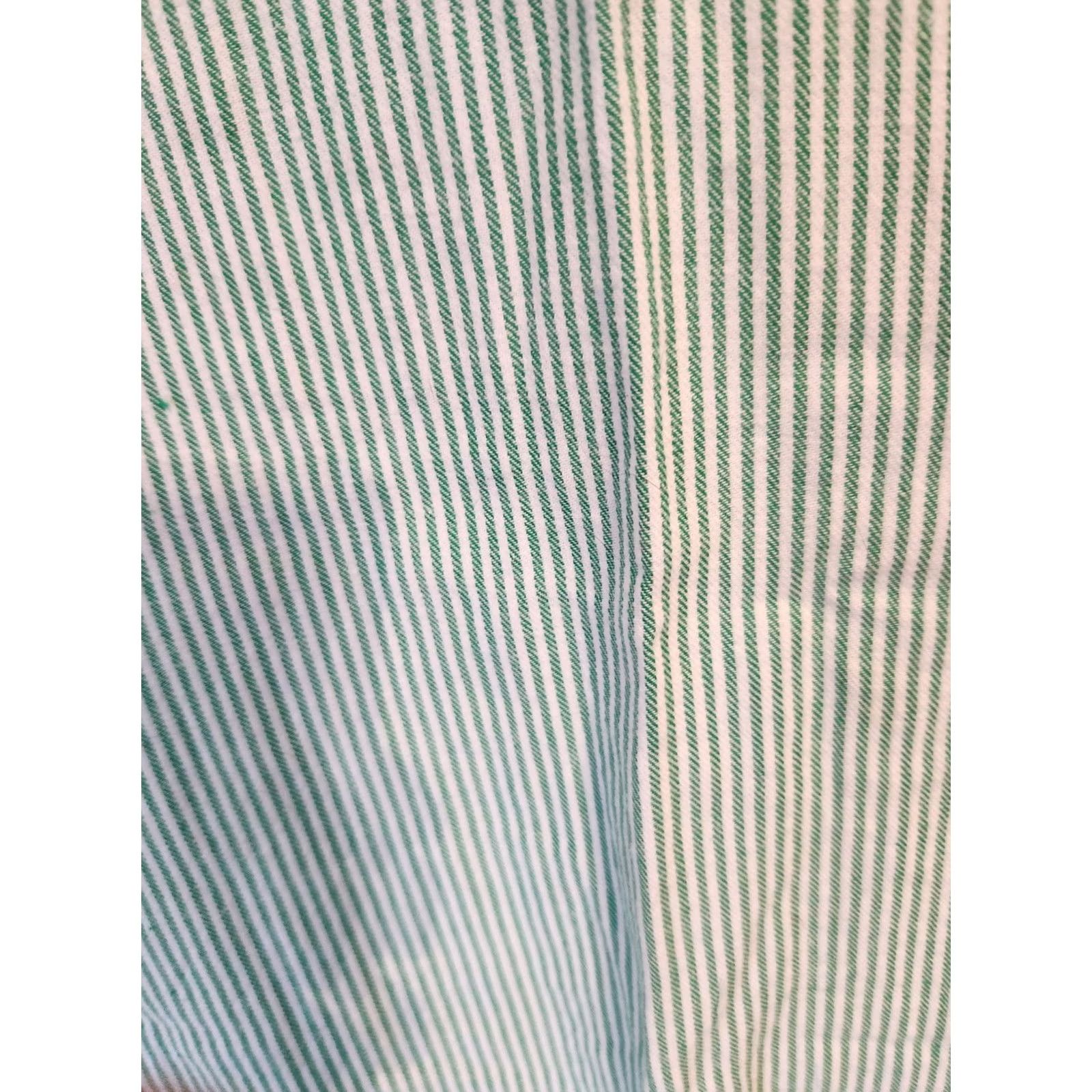Vintage CJ Banks Green White Striped Button Up Shirt 1X Women Size XL / US 12-14 / IT 48-50 - 4 Thumbnail