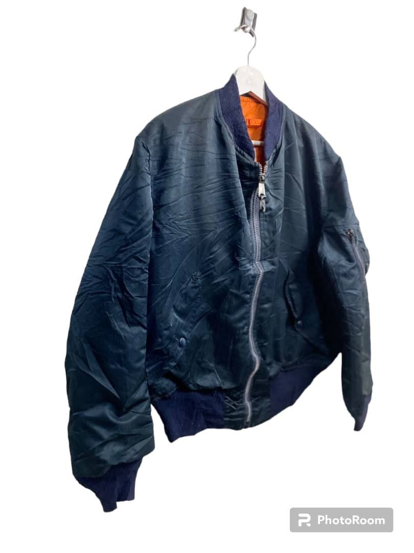 Alpha Industries × Vintage Vintage Alpha Industries Flight Bomber Jacket (Navy Blue) Size US L / EU 52-54 / 3 - 2 Thumbnail