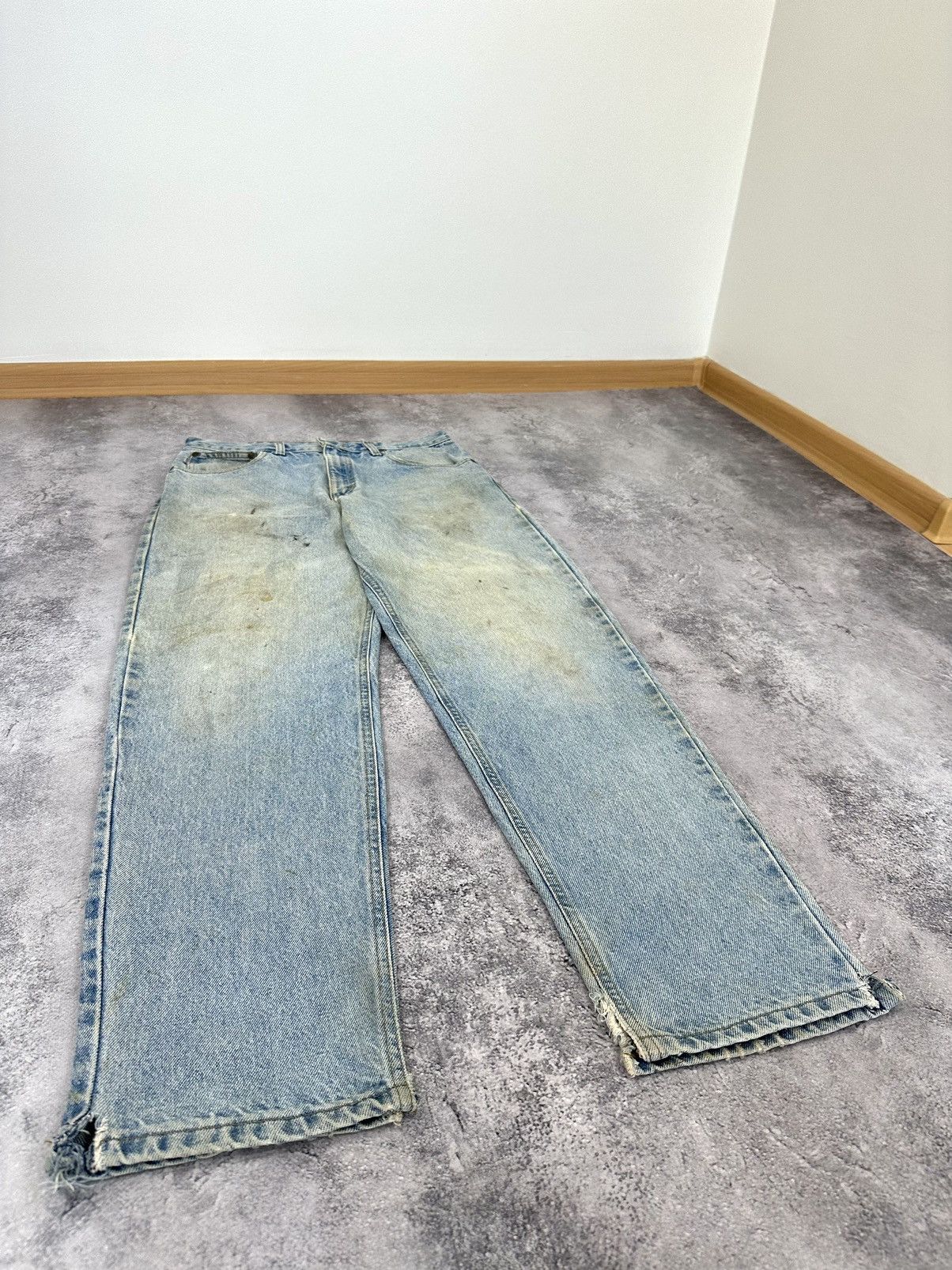 Carhartt Vintage 90s Carhartt Made In USA Light Blue Distressed Jeans Size US 32 / EU 48 - 11 Thumbnail