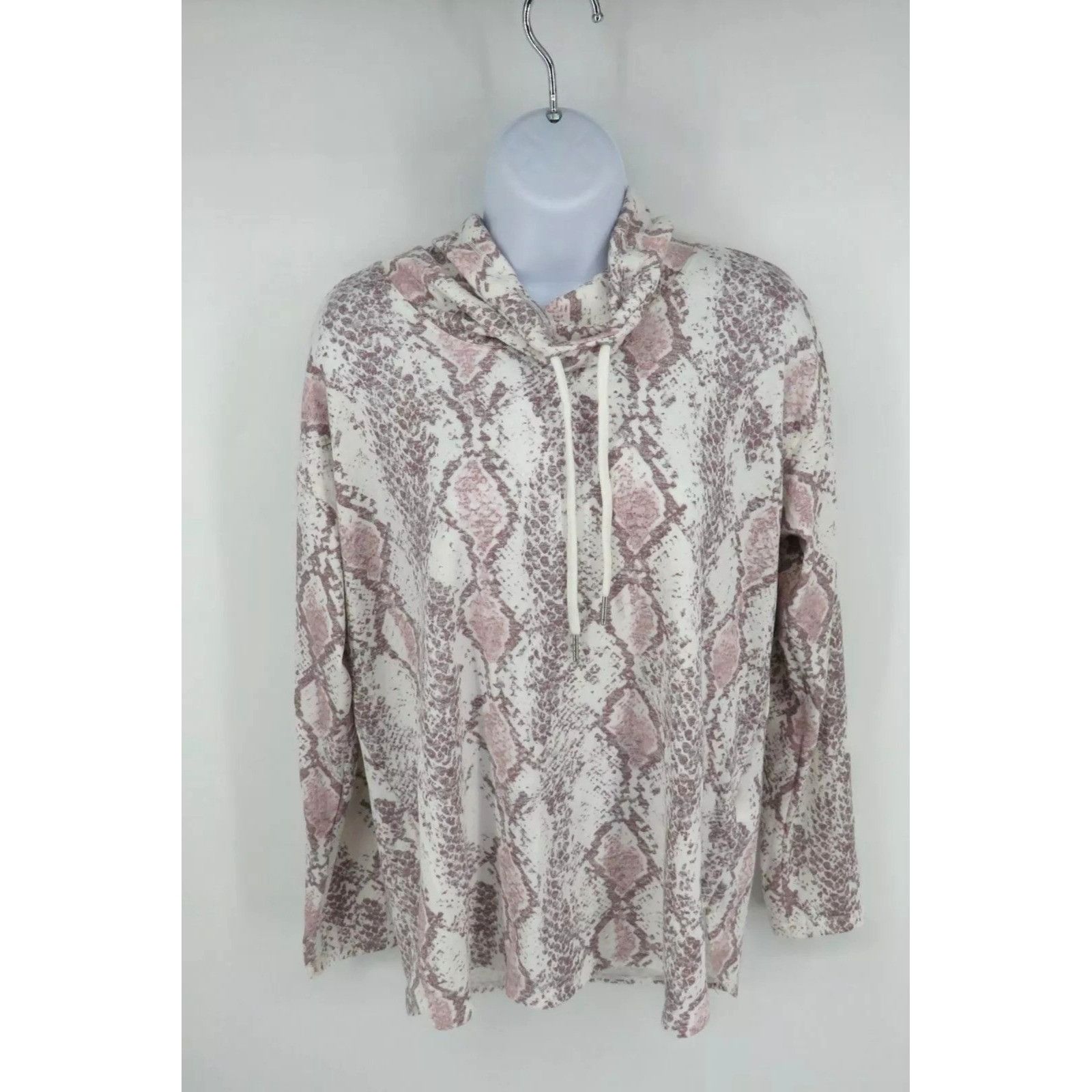 Calvin Klein Calvin Klein Womens Small Snake Print Hoodie Sweater NWT $59 Size S / US 4 / IT 40 - 1 Thumbnail