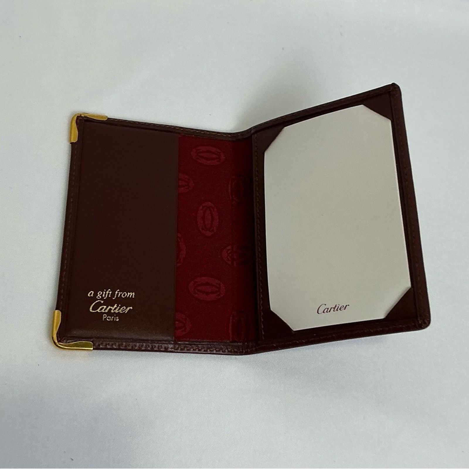 Cartier Cartier Red Leather note pad box cover paper Card Case Size ONE SIZE - 4 Thumbnail