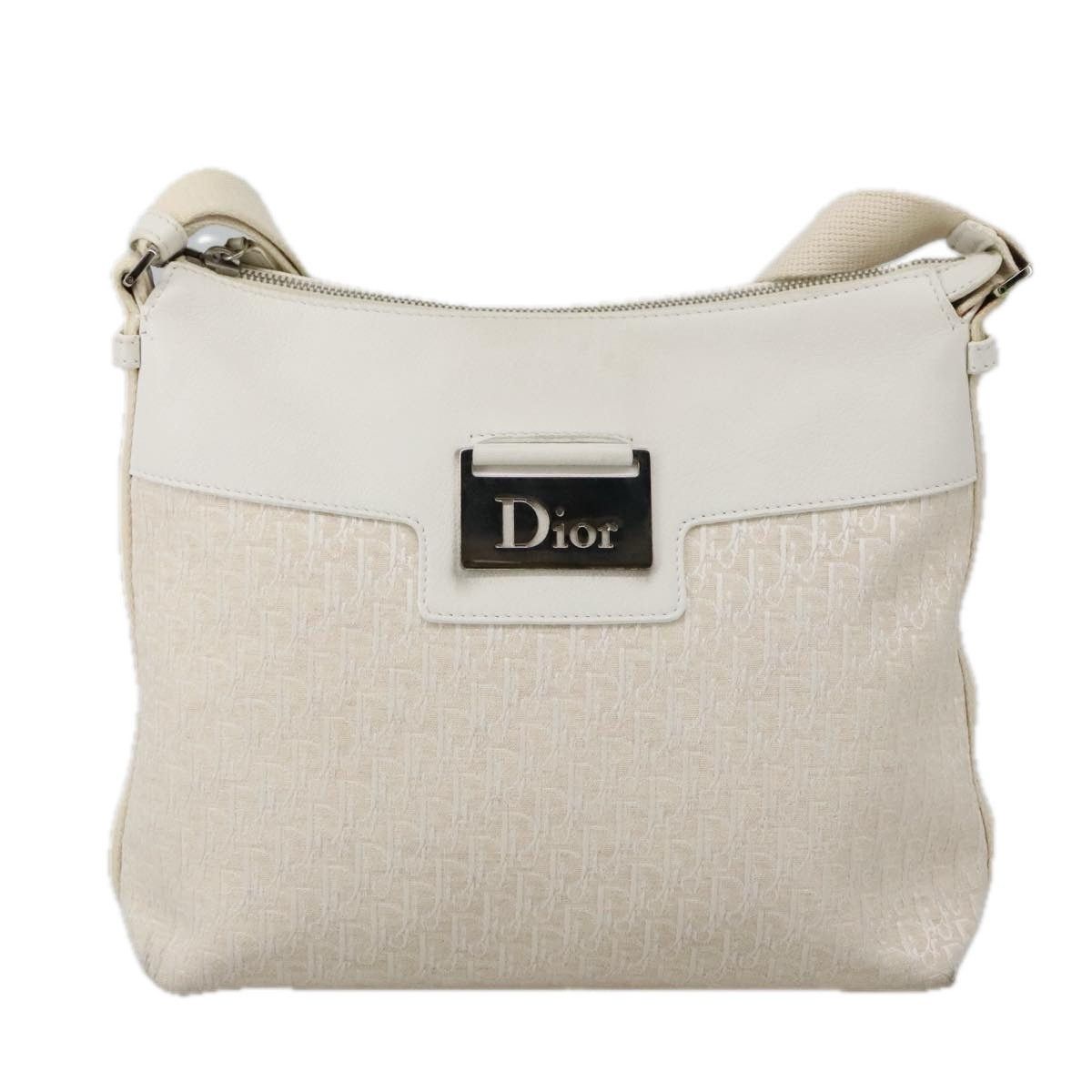 Dior DIOR Trotter Canvas Shoulder Bag White Size ONE SIZE - 2 Thumbnail