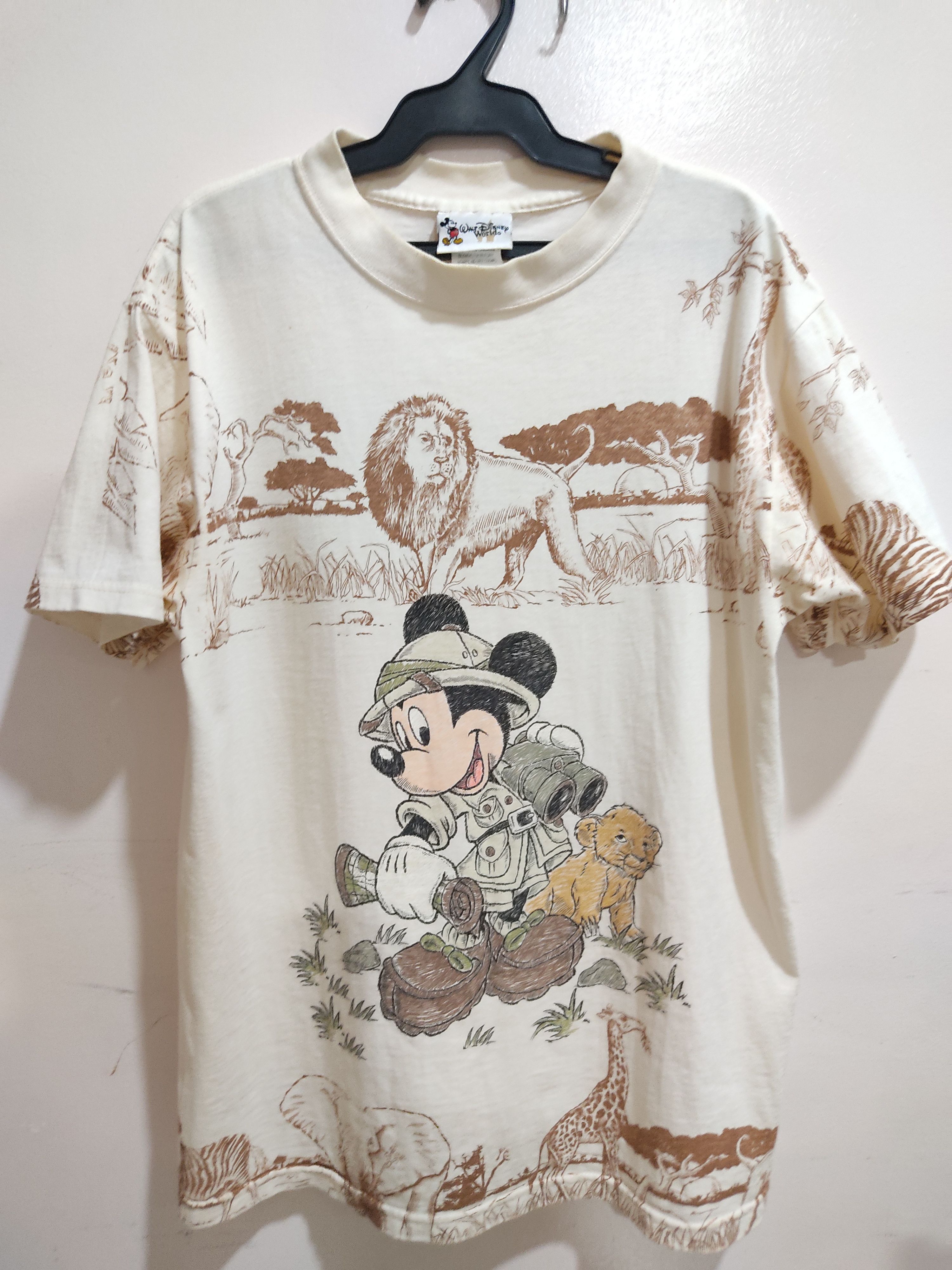 Disney Vintage Walt Disney World Mickey Mouse Safari AOP Size US S / EU 44-46 / 1 - 1 Thumbnail