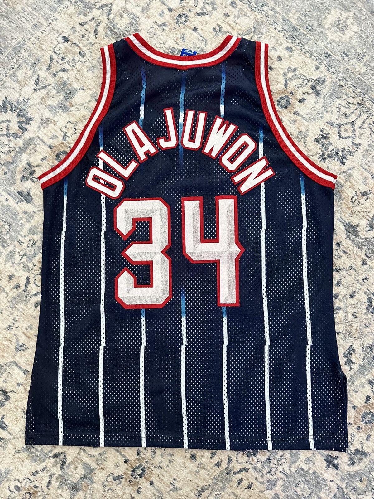 Champion × NBA × Vintage 90s Houston Rockets Olajuwon Authentic Champion Jersey Size US XL / EU 56 / 4 - 5 Thumbnail