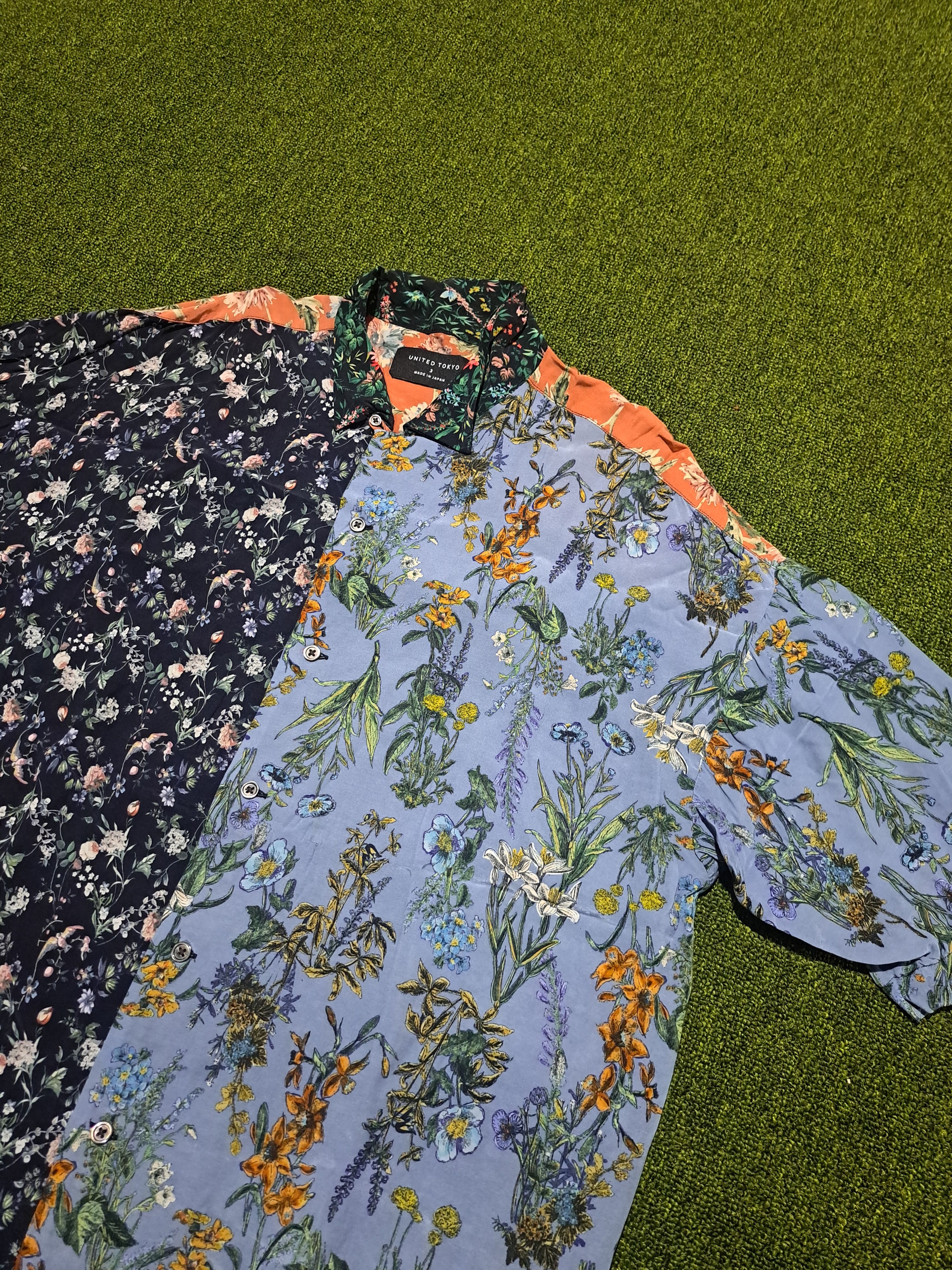 Japanese Brand United Tokyo Hawaiian Shirt Flower Mens Size 3 / L JPN Size US L / EU 52-54 / 3 - 2 Thumbnail
