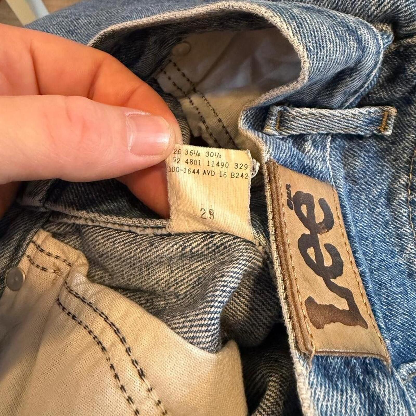 Lee vintage Lee riders light washed jeans 80s/90s 24x29 Size 24" / US 00 / IT 34 - 8 Thumbnail