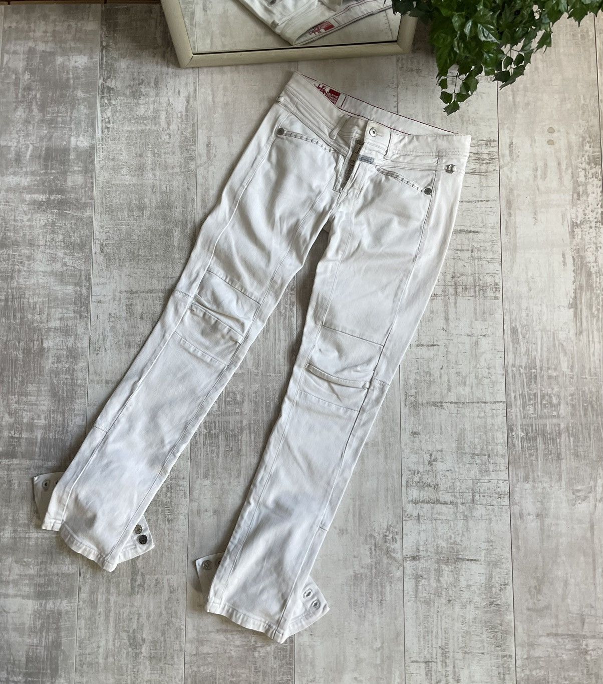 Marithe + Francois Girbaud Marithe Francois Girbaud Biker Denim Jeans Clasp Lighter Vtg Size 28" / US 6 / IT 42 - 1 Thumbnail