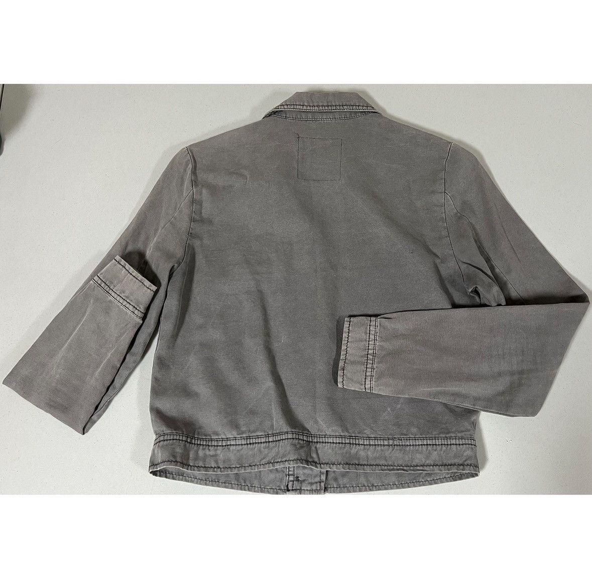 Mossimo Mossimo Gray Denim Patches Lightweight Jean Jacket Coat XS 🌵 Size XS / US 0-2 / IT 36-38 - 2 Thumbnail