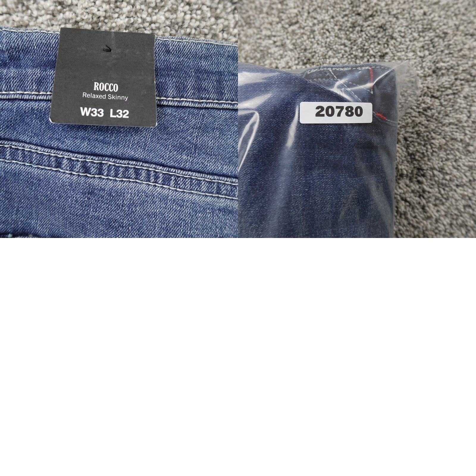 True Religion True Religion Jeans Mens 33X32 Dark Blue Denim Rocco Moto Relaxed Skinny Jeans Mens Blue 90s? Size US 33 - 10 Thumbnail