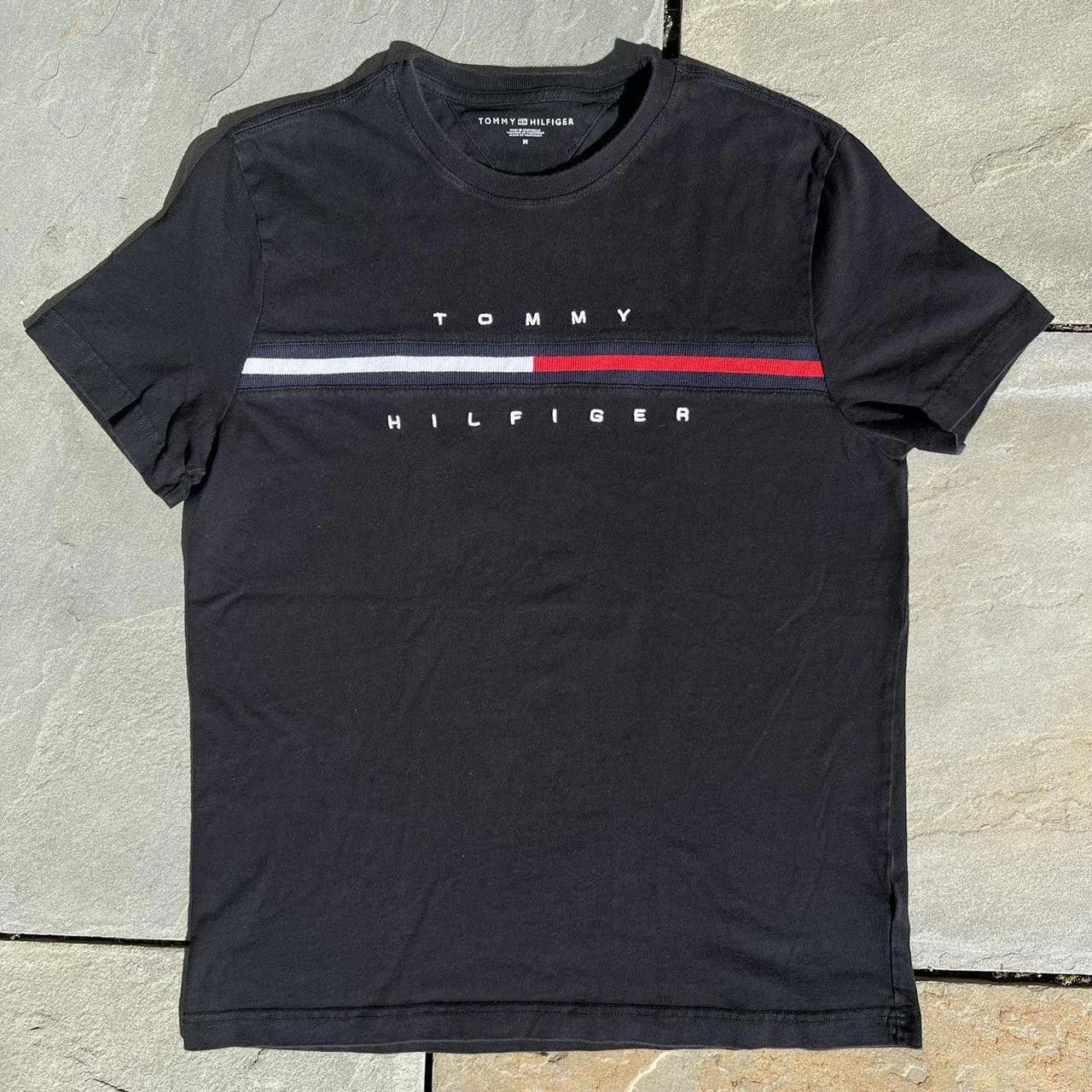Tommy Hilfiger Y2K Tommy Hilfiger Chest Stripe Black T-Shirt Size US M / EU 48-50 / 2 - 1 Thumbnail