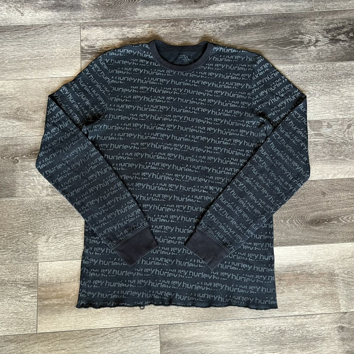 Hurley Vintage 2000s Hurley All Over Print Thermal Longsleeve Tee Size US XL / EU 56 / 4 - 1 Thumbnail