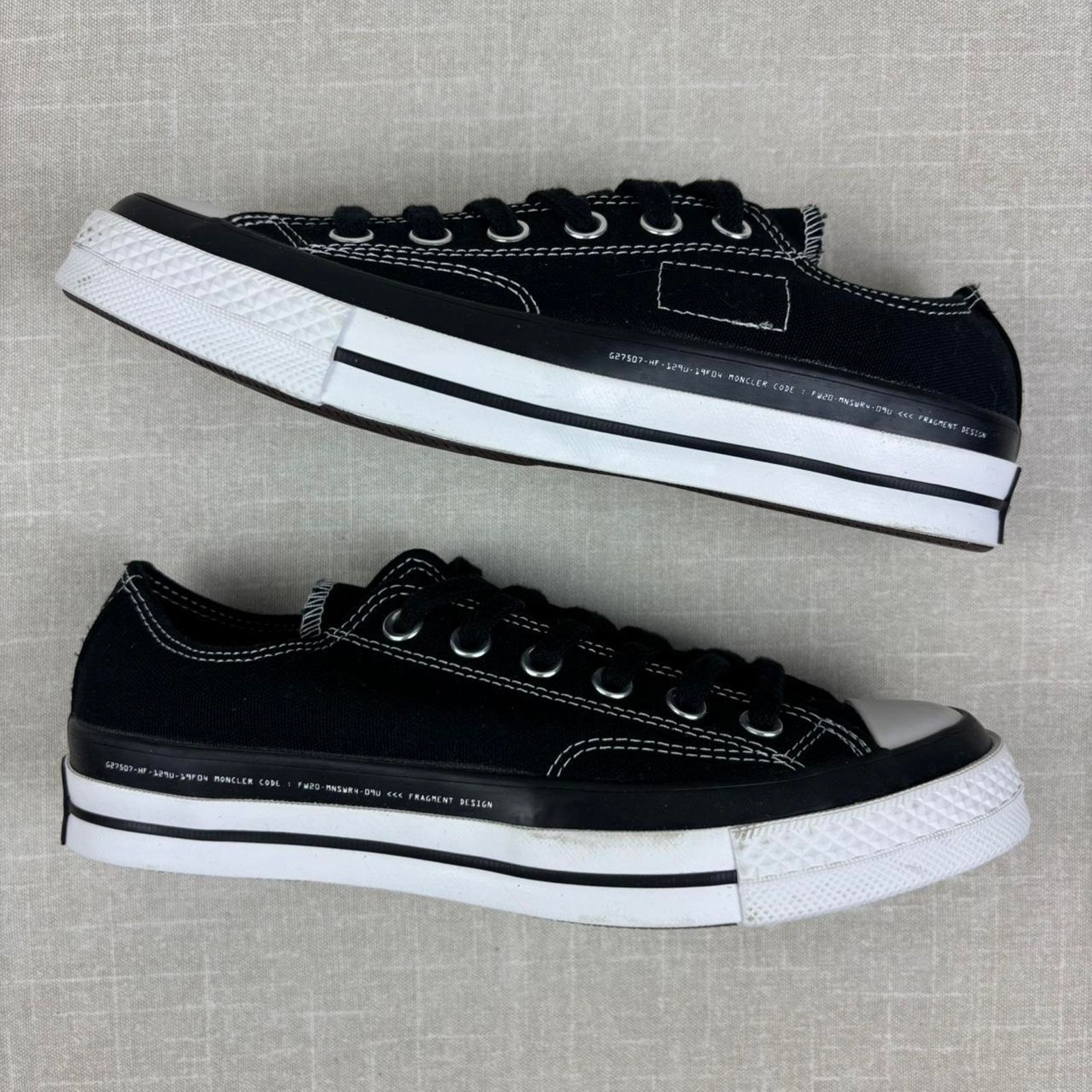 Converse 2020 Converse x Moncler x Fragment CT All Star 70 “Black” Size US 7.5 / IT 37.5 - 2 Thumbnail